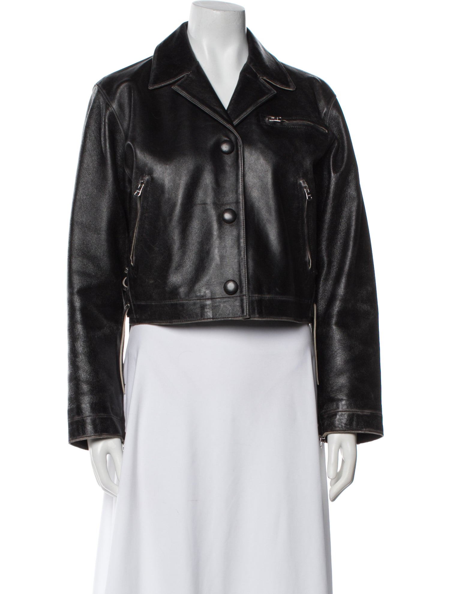 Sandro Leather Biker Jacket