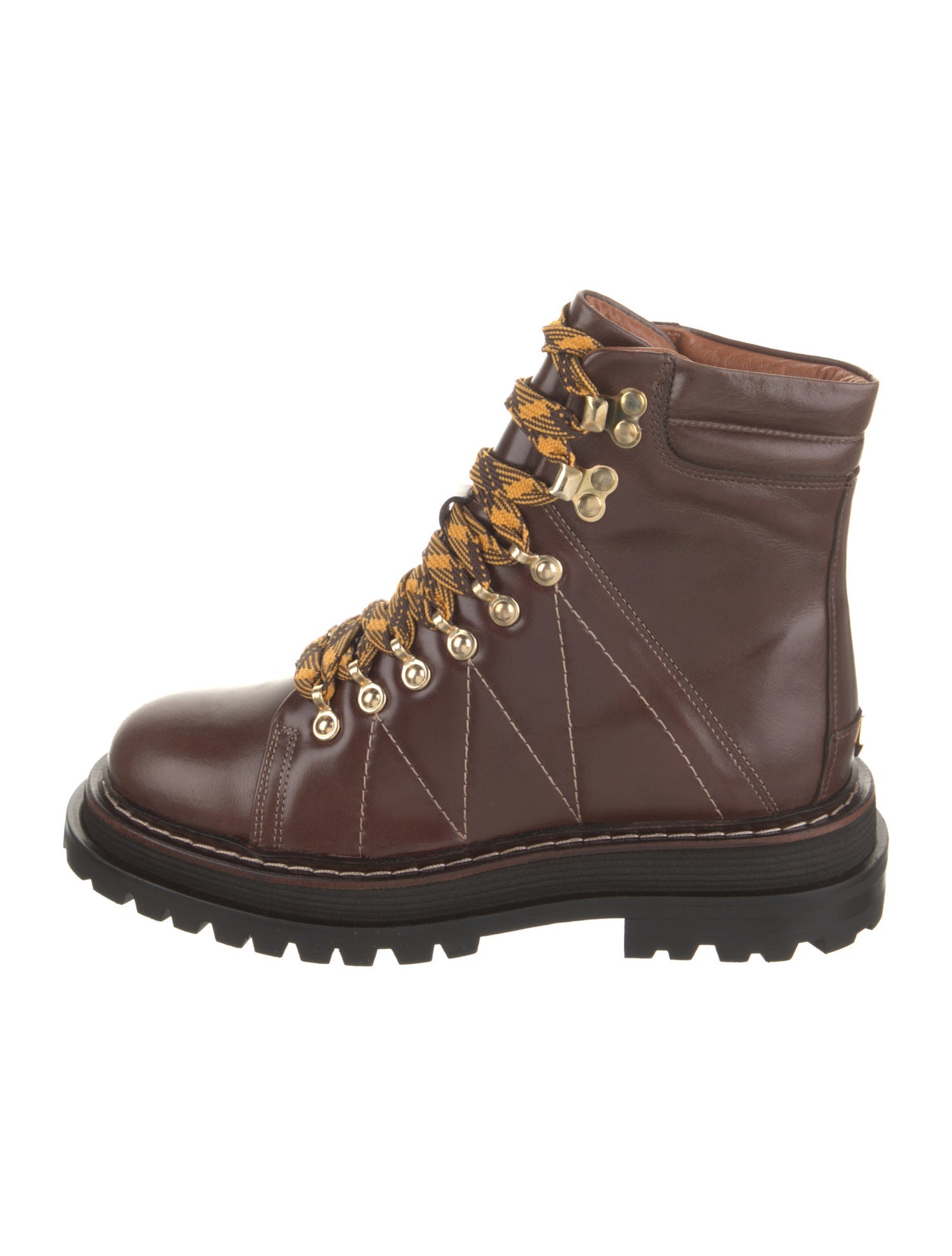 Sandro Leather Printed Combat Boots