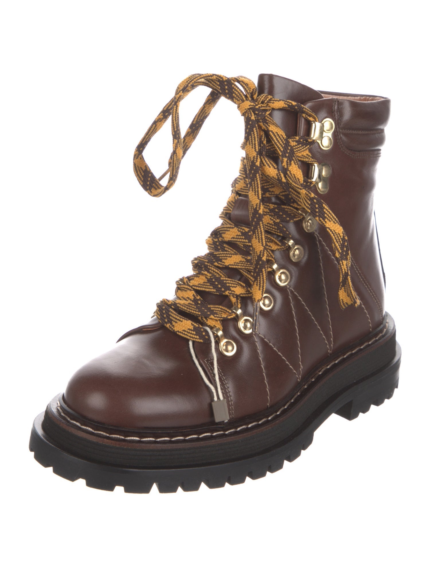 Sandro Leather Combat Boots