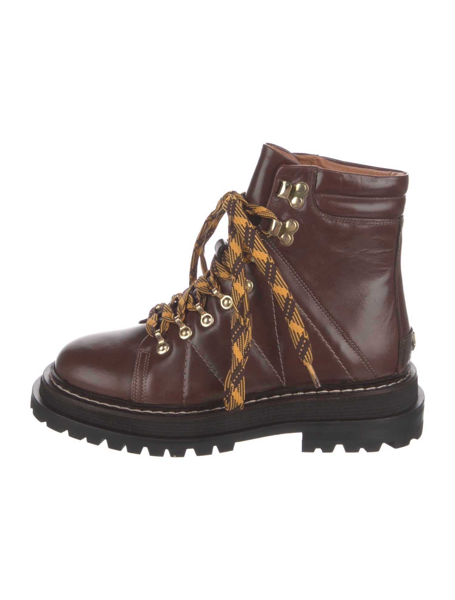 Sandro Leather Combat Boots
