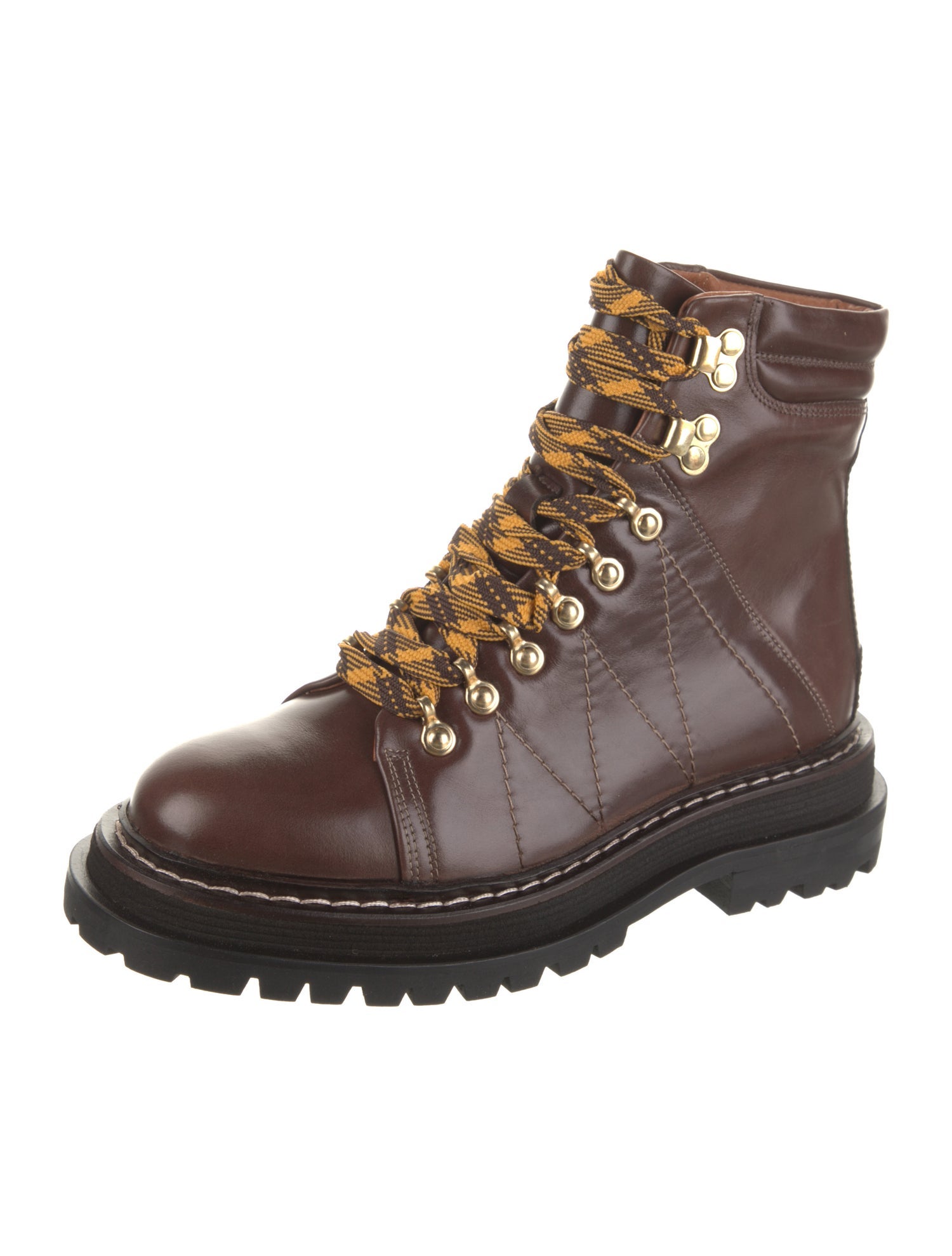 Sandro Leather Combat Boots