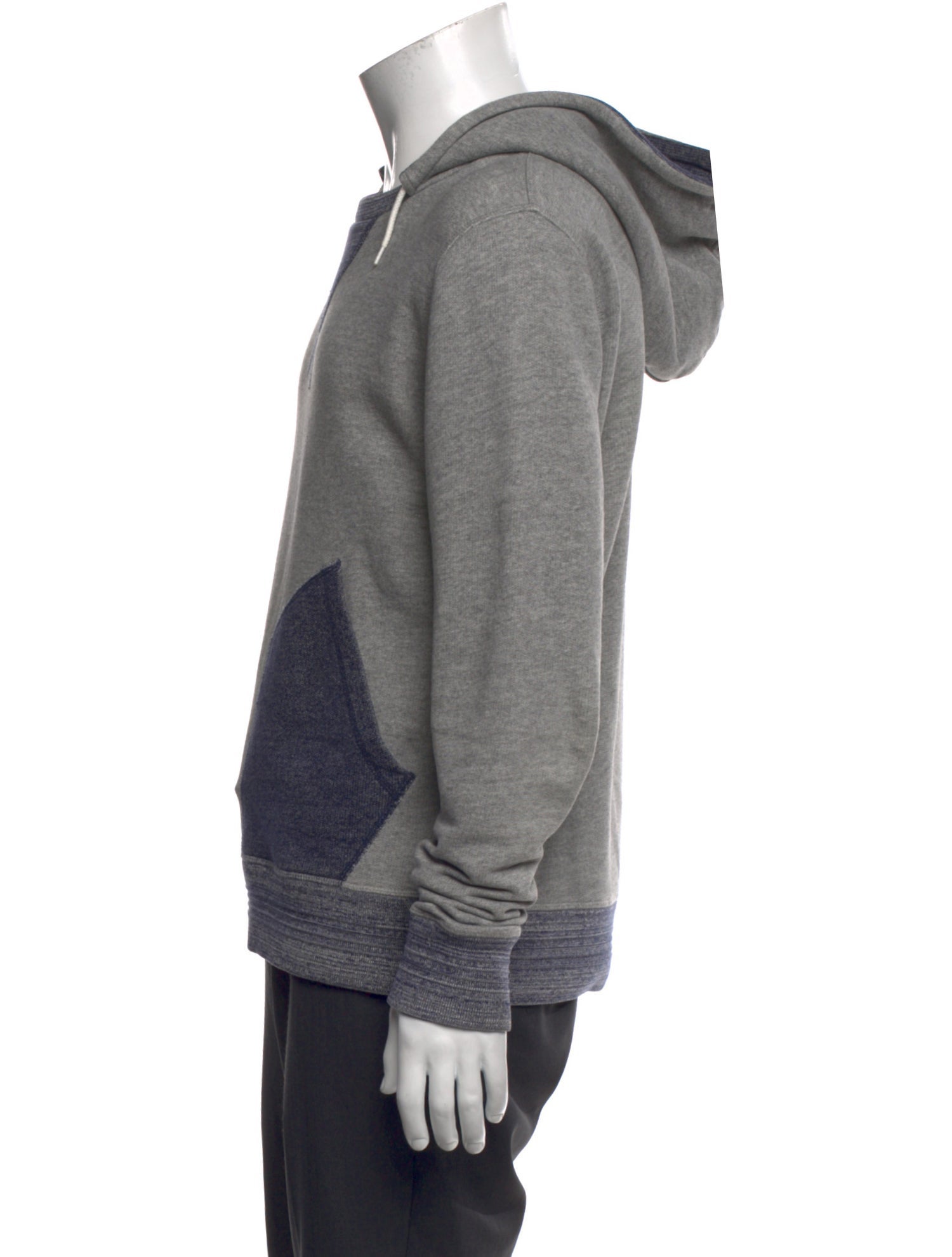 Sandro Colorblock Pattern Crew Neck Hoodie