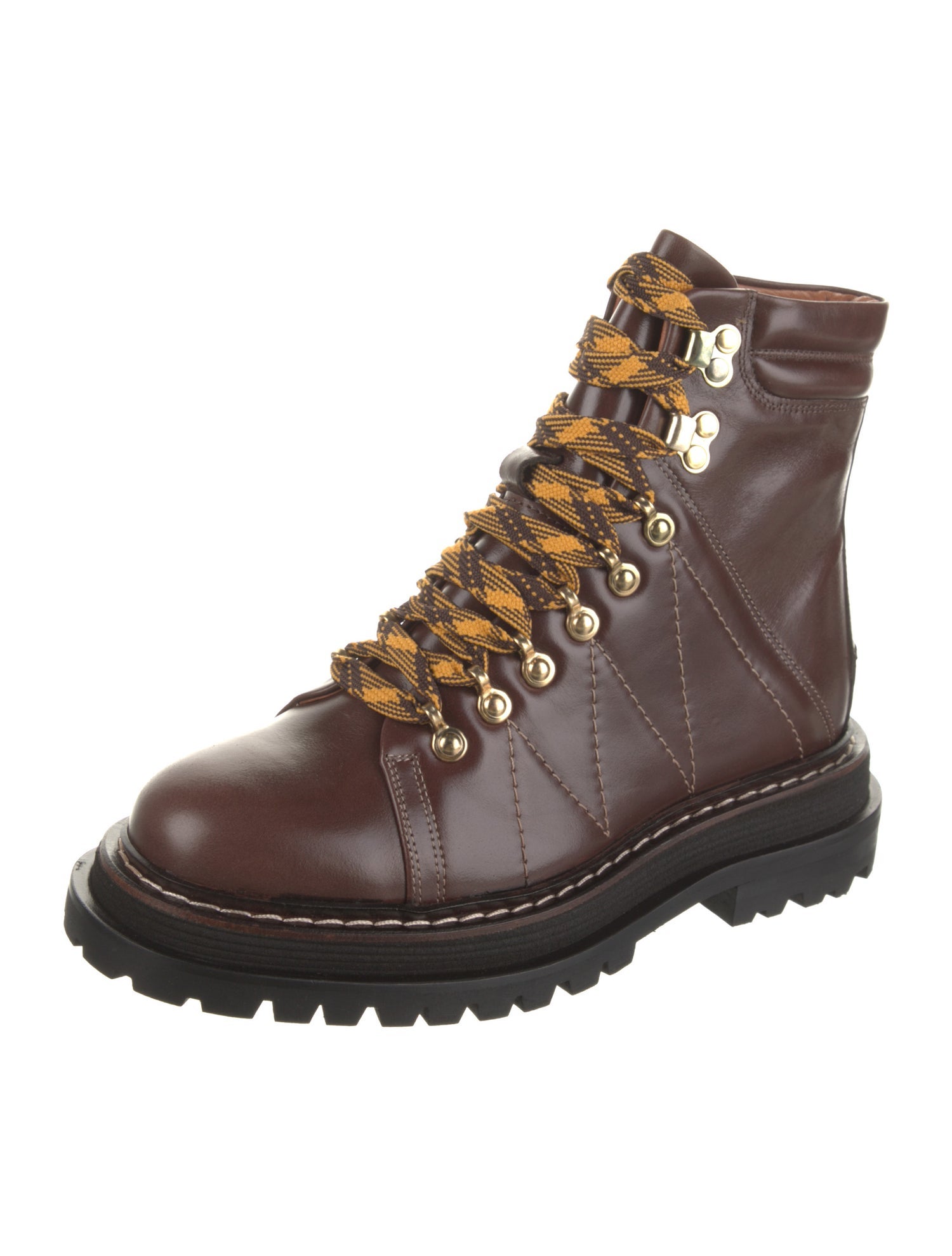 Sandro Leather Combat Boots