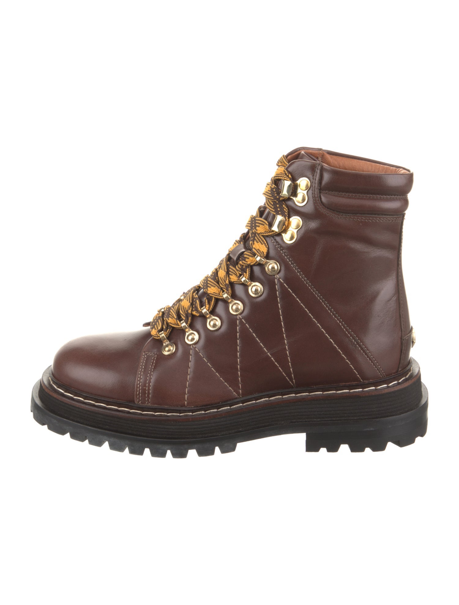 Sandro Leather Printed Combat Boots