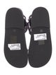 Sandro Leather Colorblock Pattern Slides