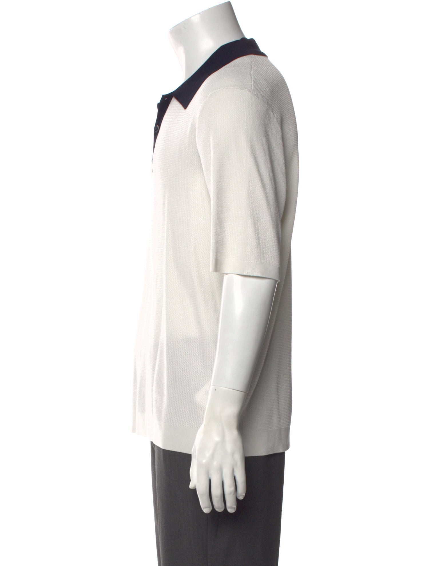 Sandro Colorblock Pattern Collar Polo Shirt