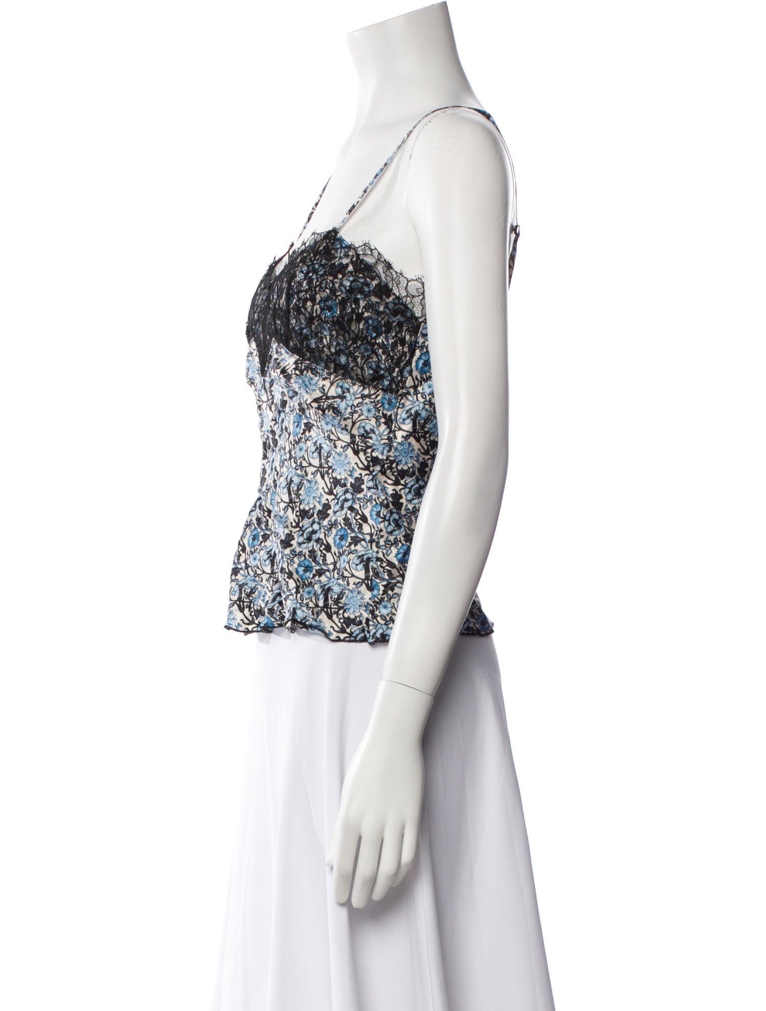 Sandro Printed Lace Trim Embellishment Pajamas