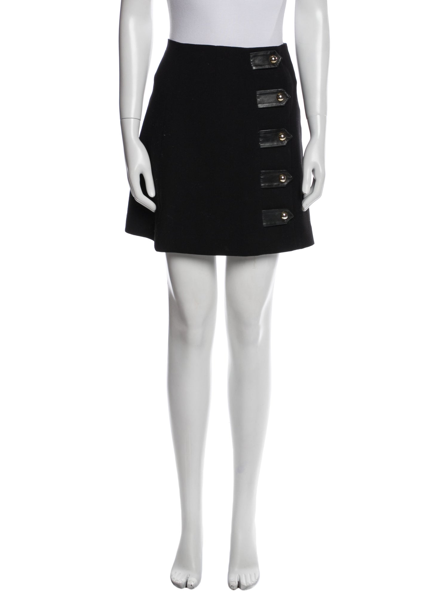 Sandro Lamb Leather Mini Skirt