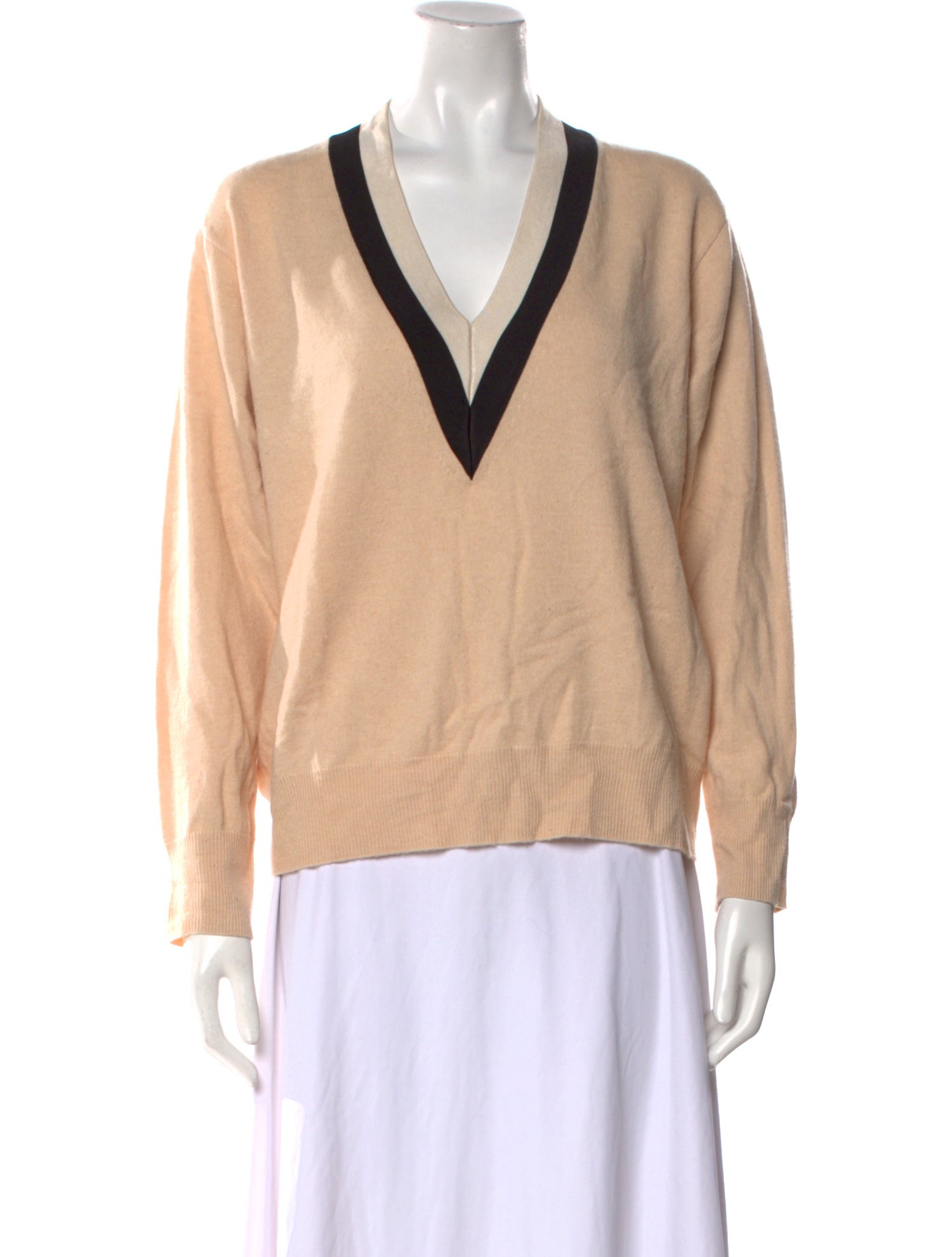 Sandro Wool V-Neck Sweatshirt