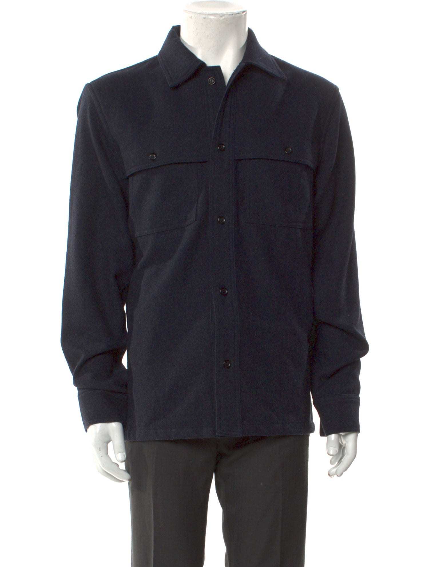 Sandro Virgin Wool Long Sleeve Shirt