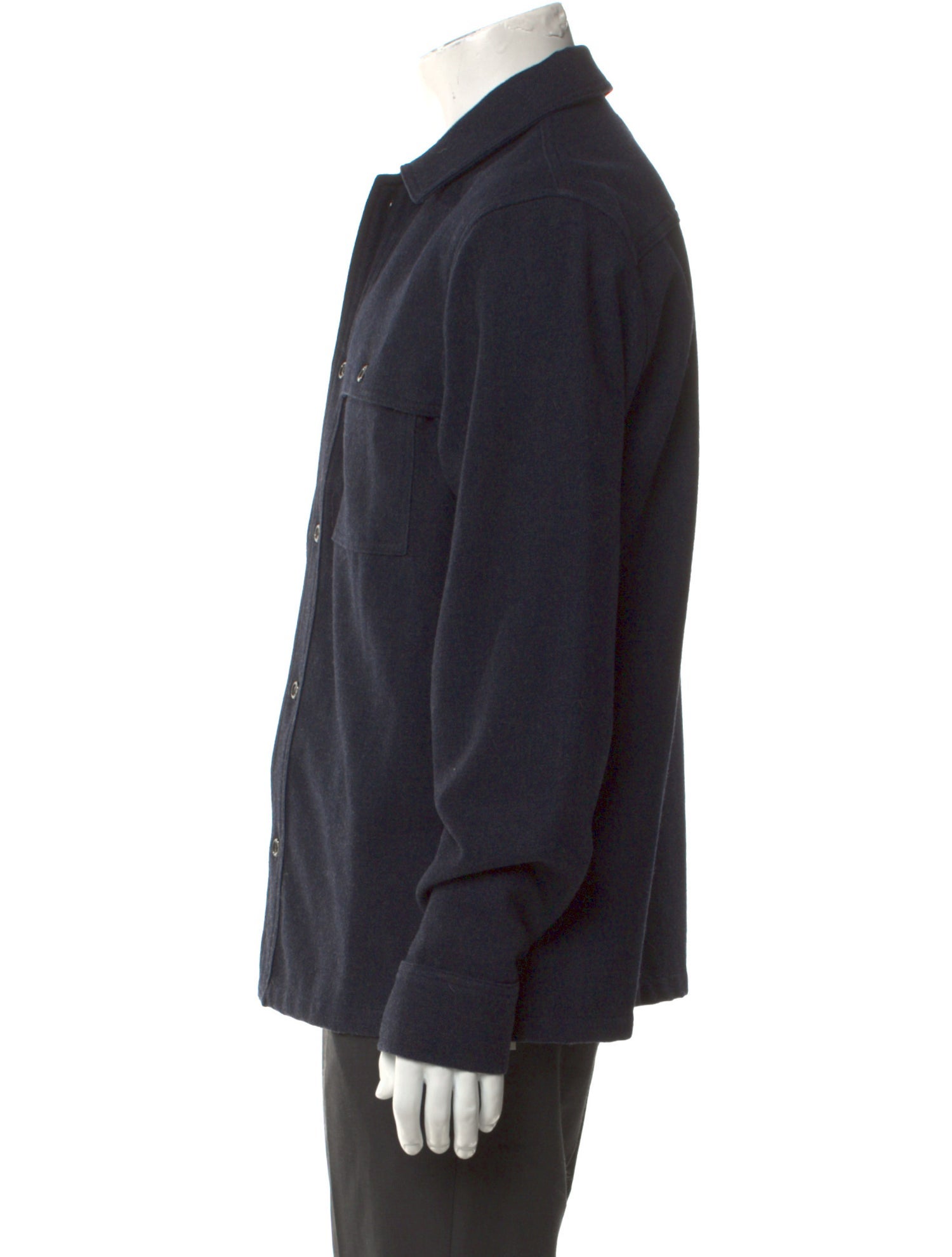 Sandro Virgin Wool Long Sleeve Shirt