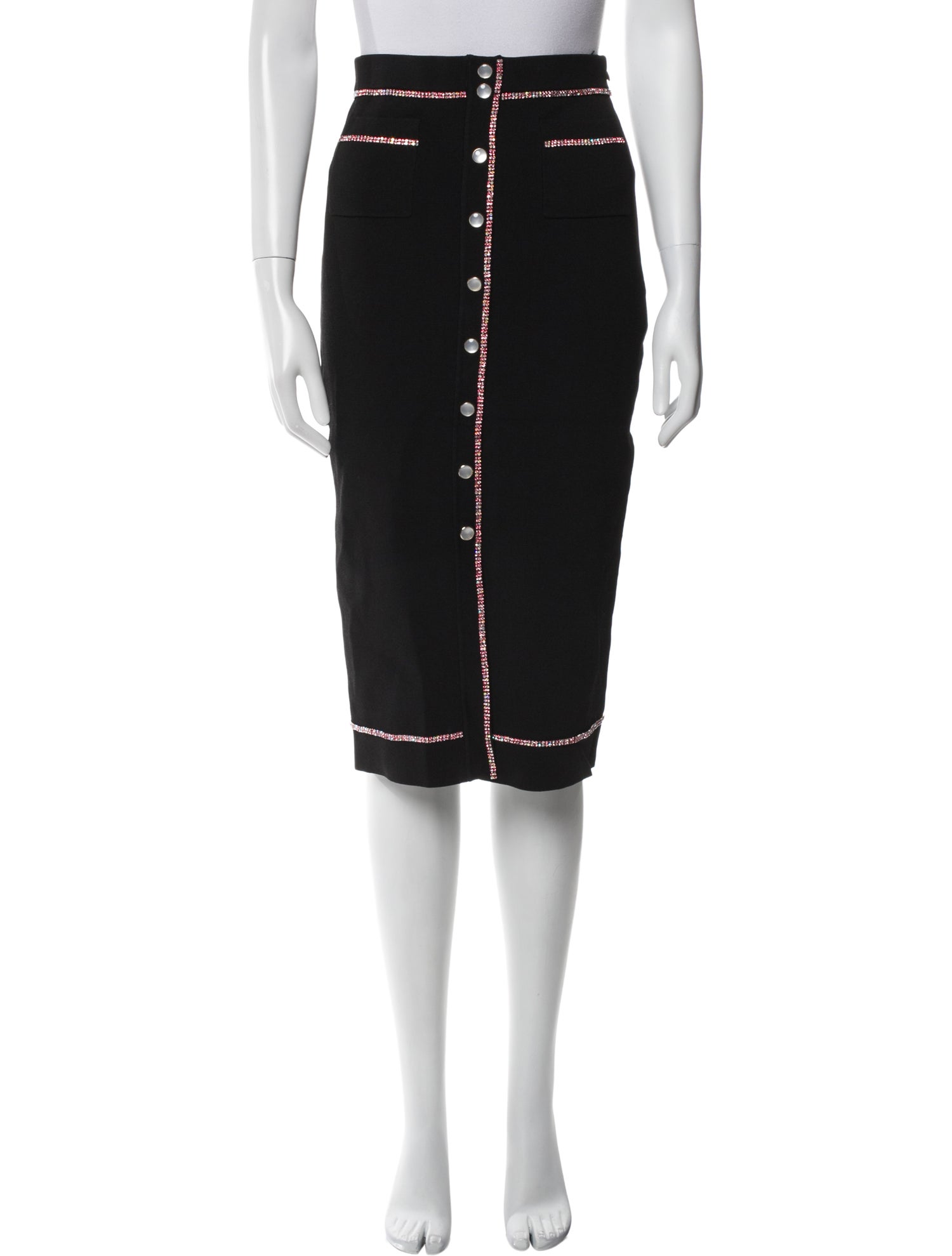 Sandro Crystal Embellishments Knee-Length Skirt