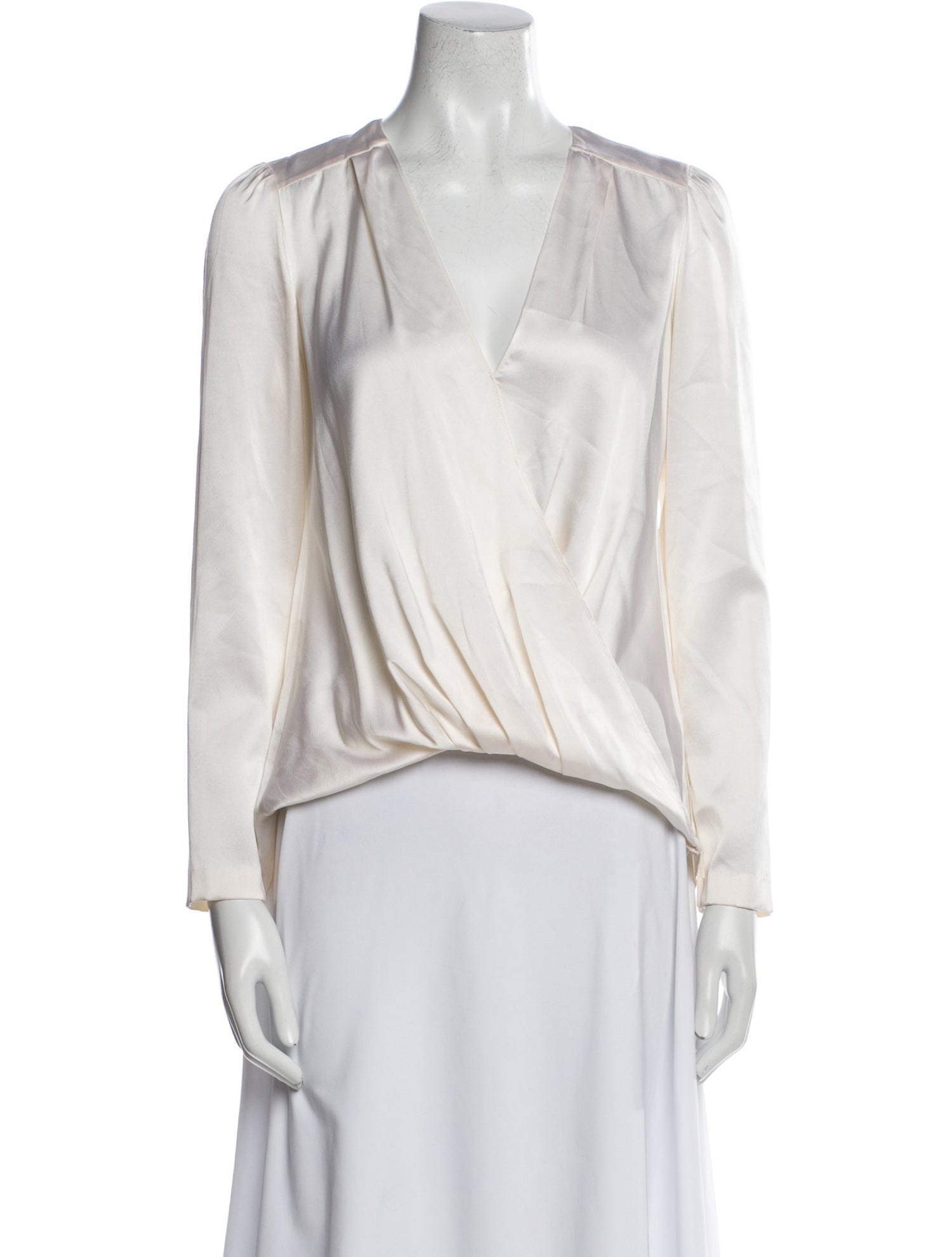 Sandro Silk V-Neck Blouse