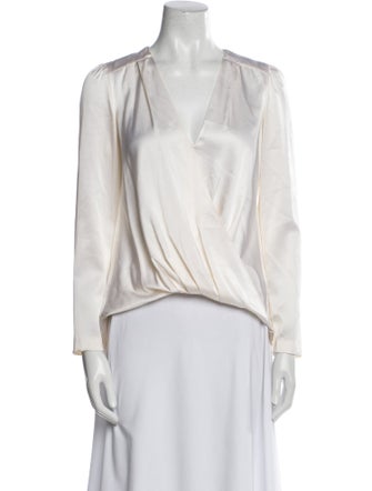 Sandro Silk V-Neck Blouse