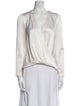Sandro Silk V-Neck Blouse