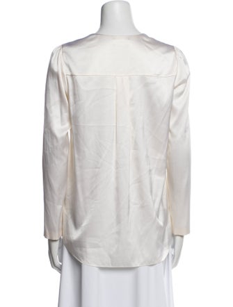 Sandro Silk V-Neck Blouse