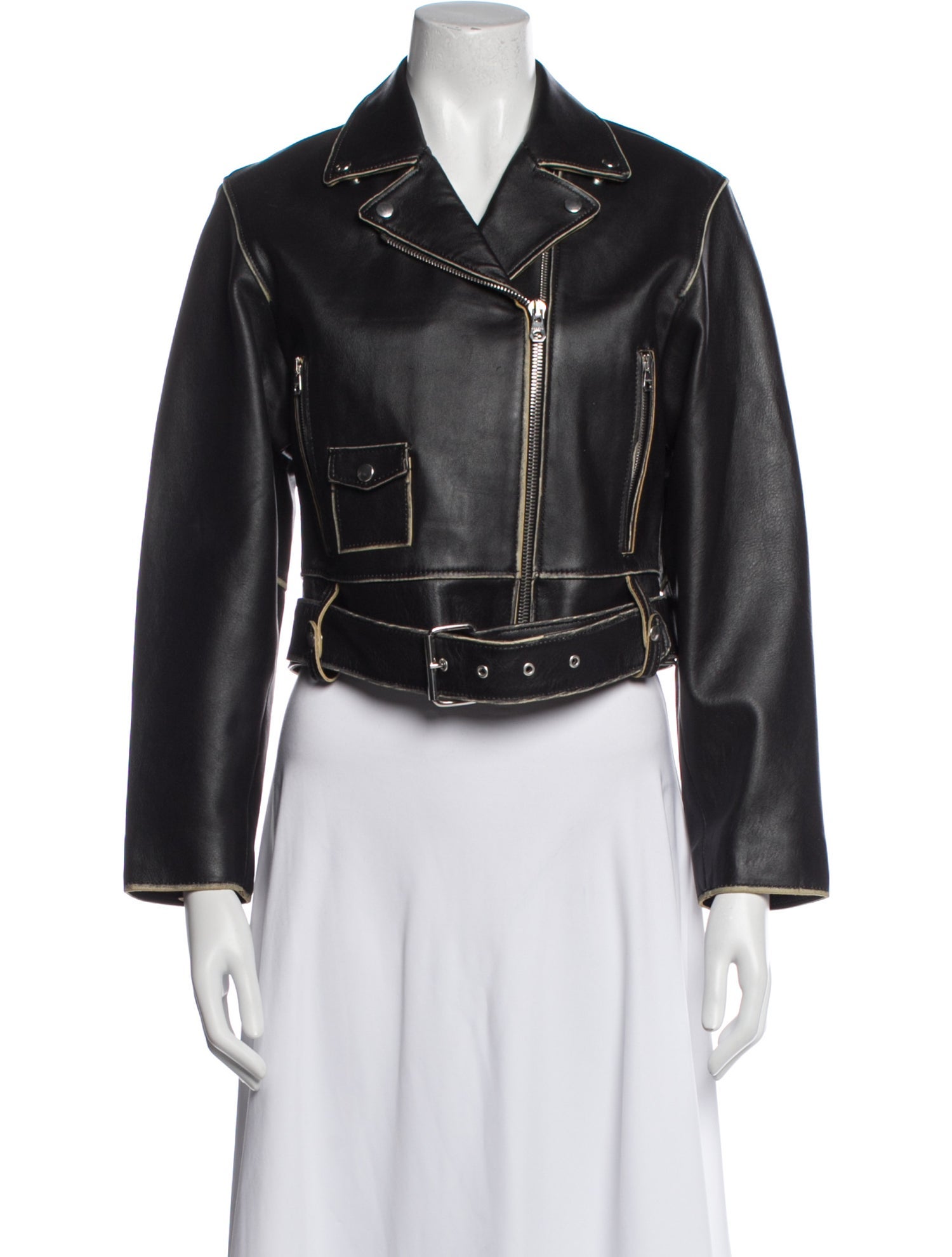 Sandro Eel Skin Biker Jacket