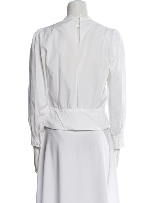 Sandro Mock Neck Long Sleeve Crop Top