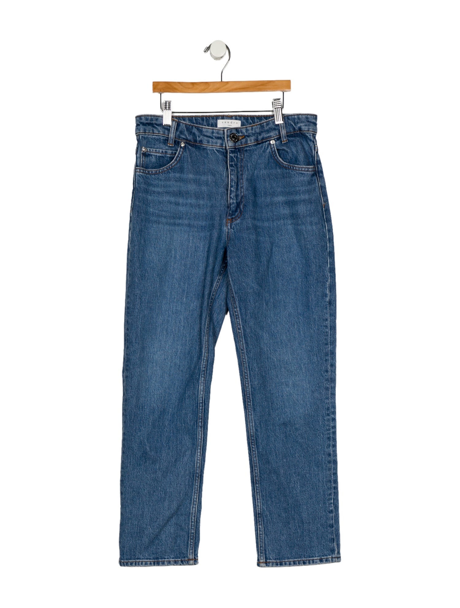 Sandro Mid-Rise Straight Leg Jeans