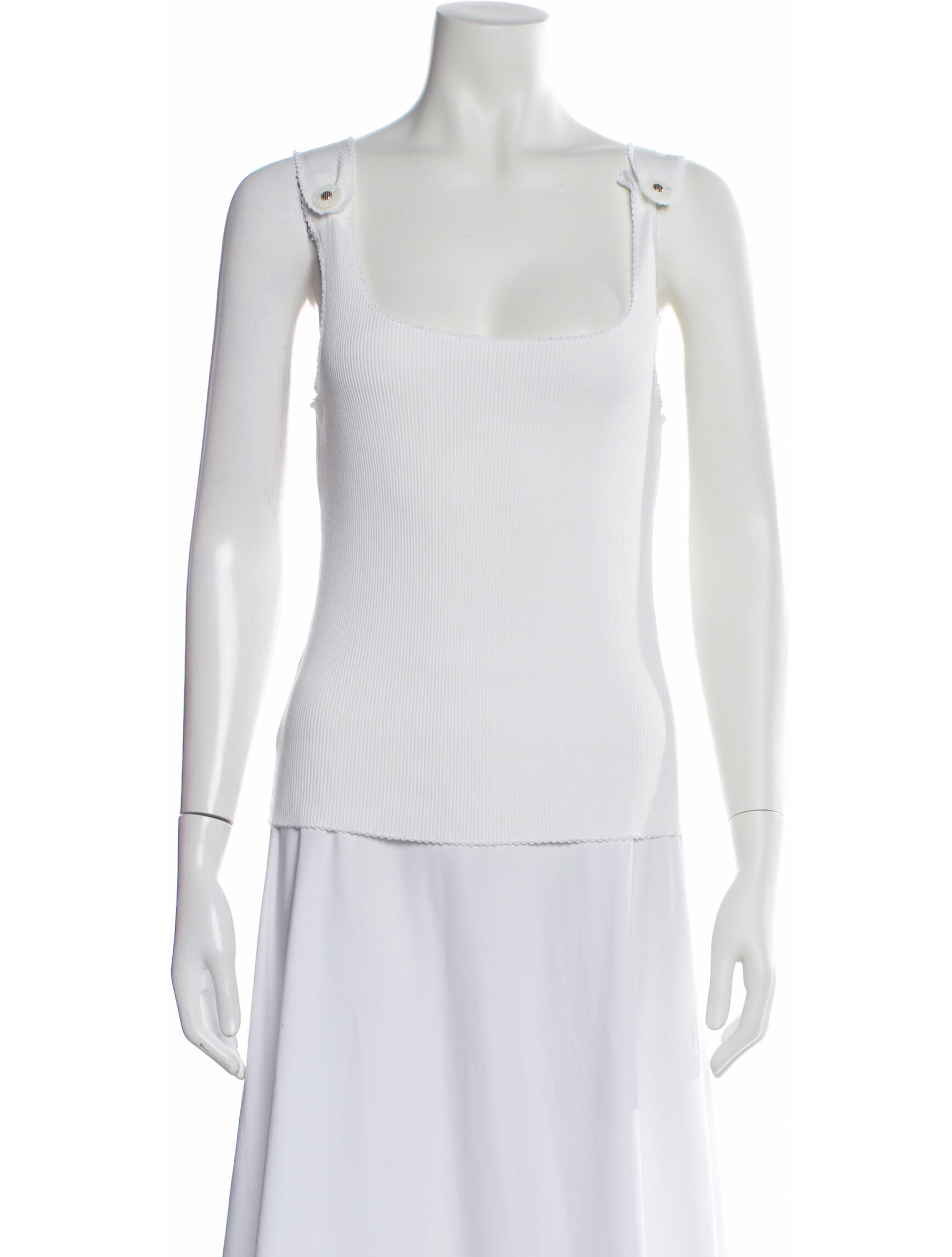 Square Neckline Sleeveless Top