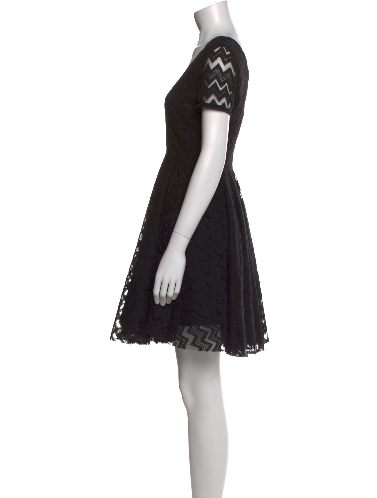 Sandro Lace Pattern Mini Dress - Black Dresses, Clothing - WS2210774 | The  RealReal
