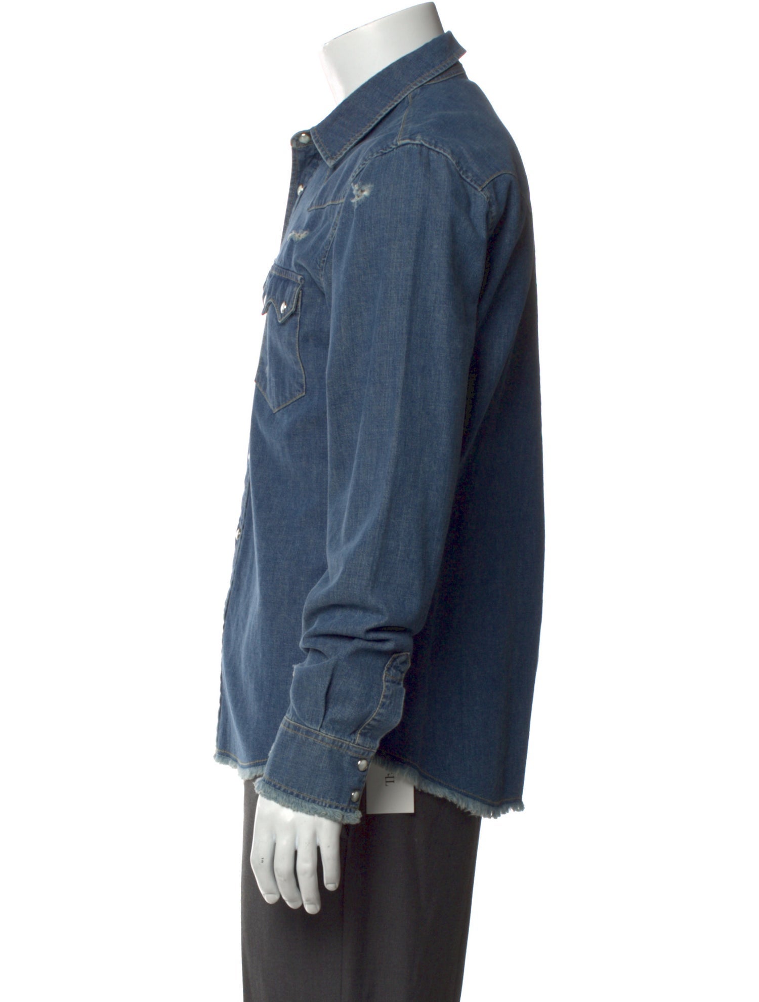 Sandro Long Sleeve Denim Shirt