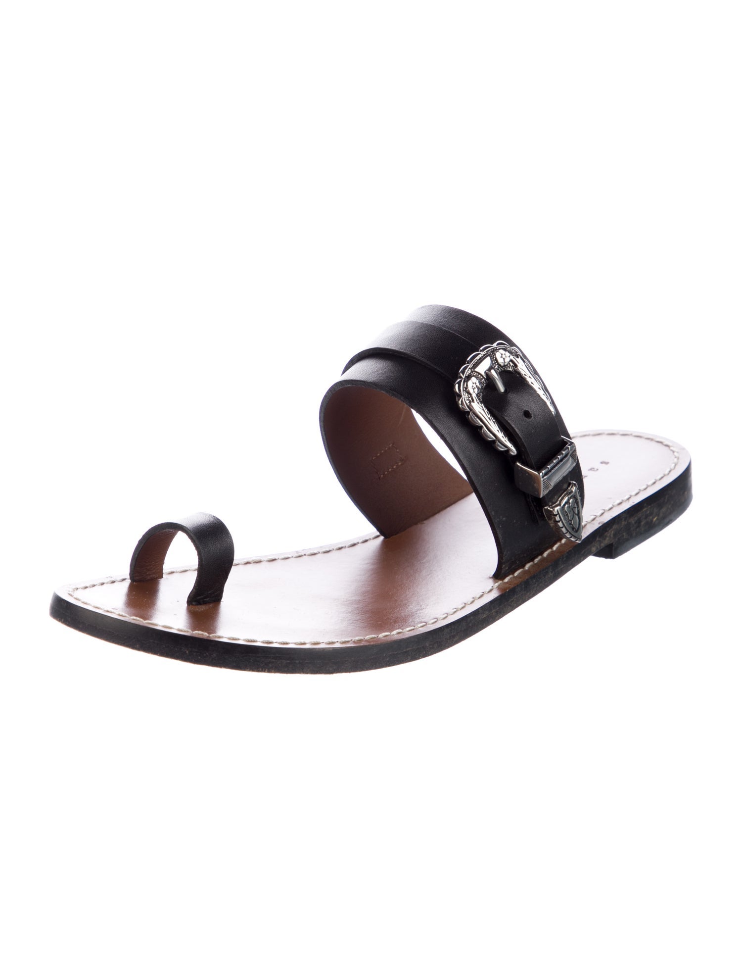 Sandro Leather Slides
