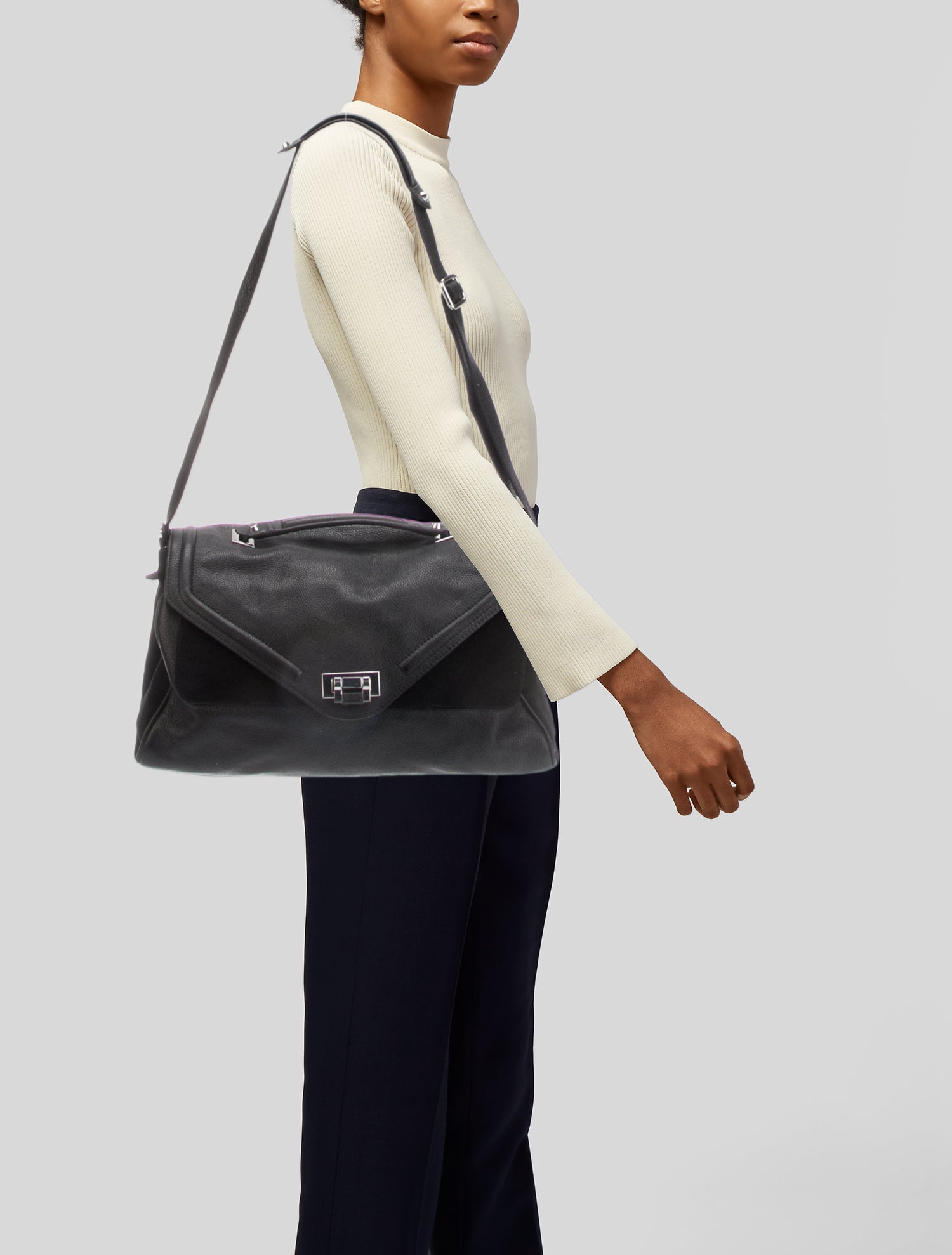 Sandro Leather Top Handle Bag