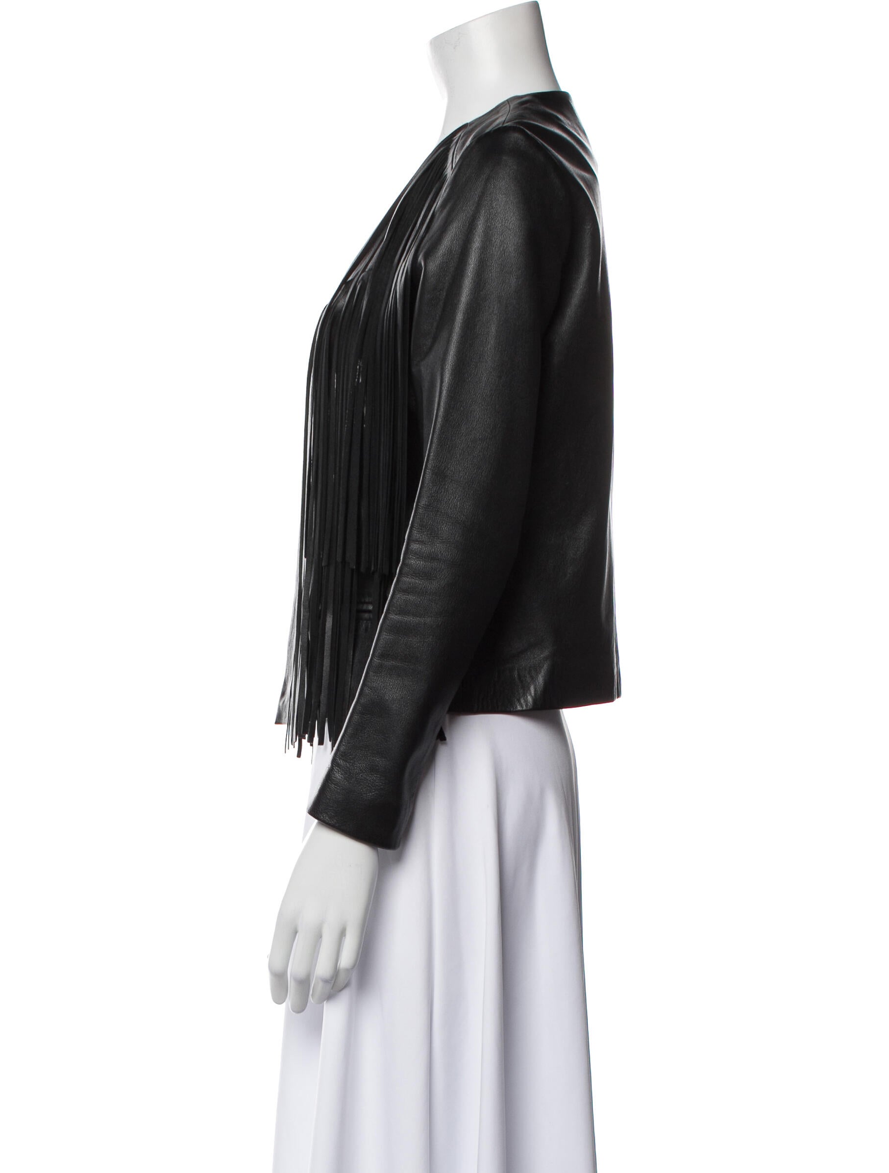 Sandro Lamb Leather Evening Jacket