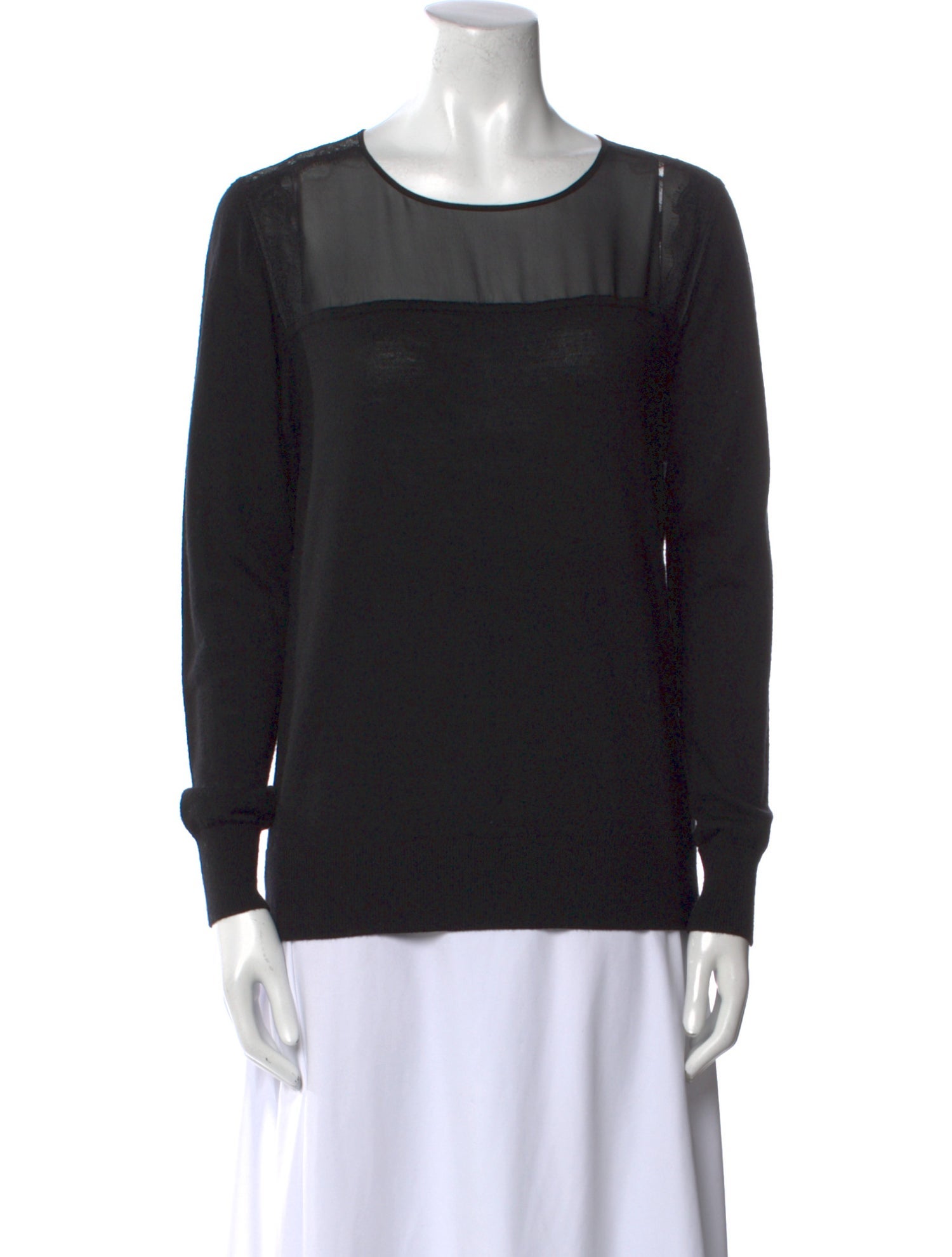 Sandro Merino Wool Scoop Neck Sweatshirt