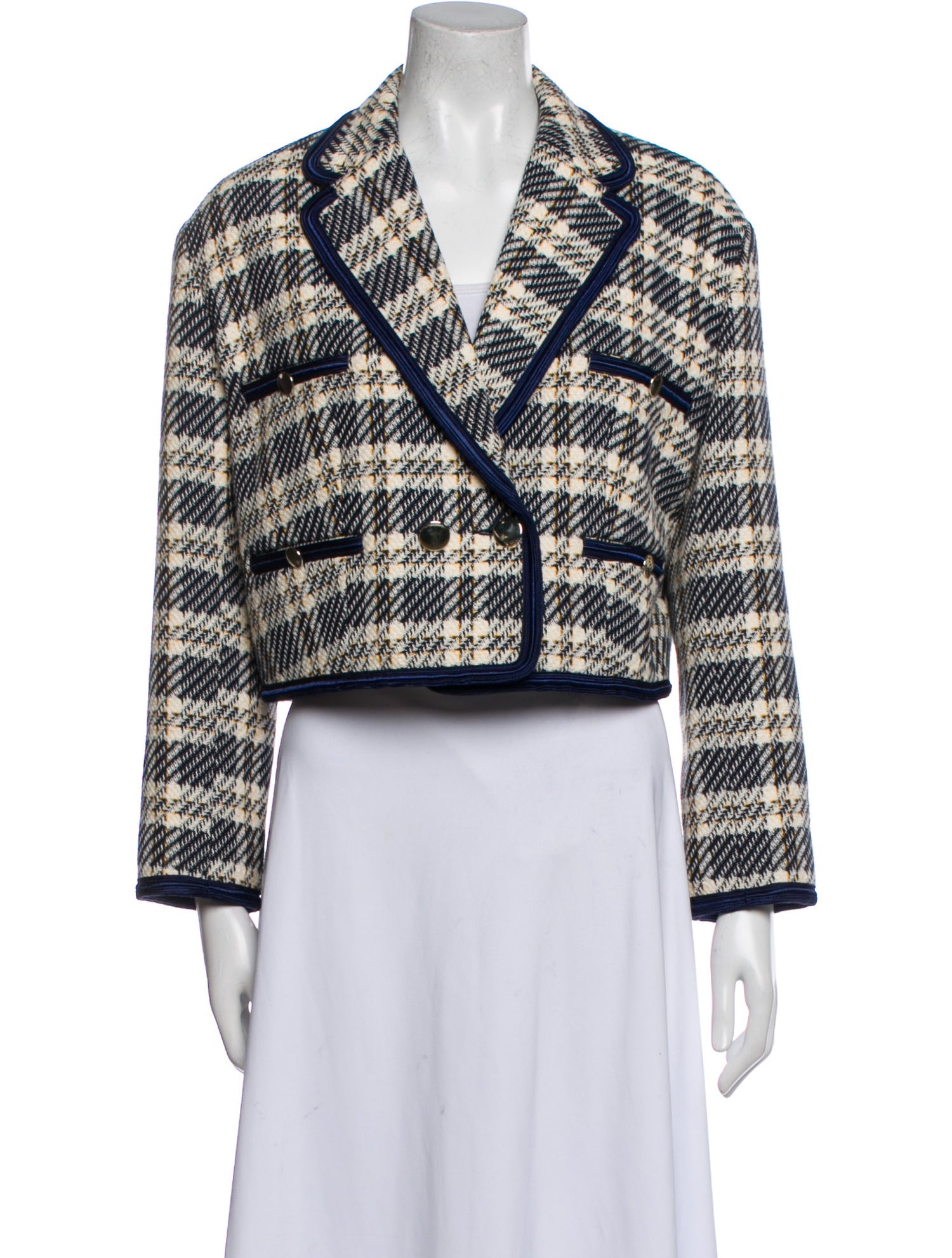 Sandro Tweed Pattern Blazer