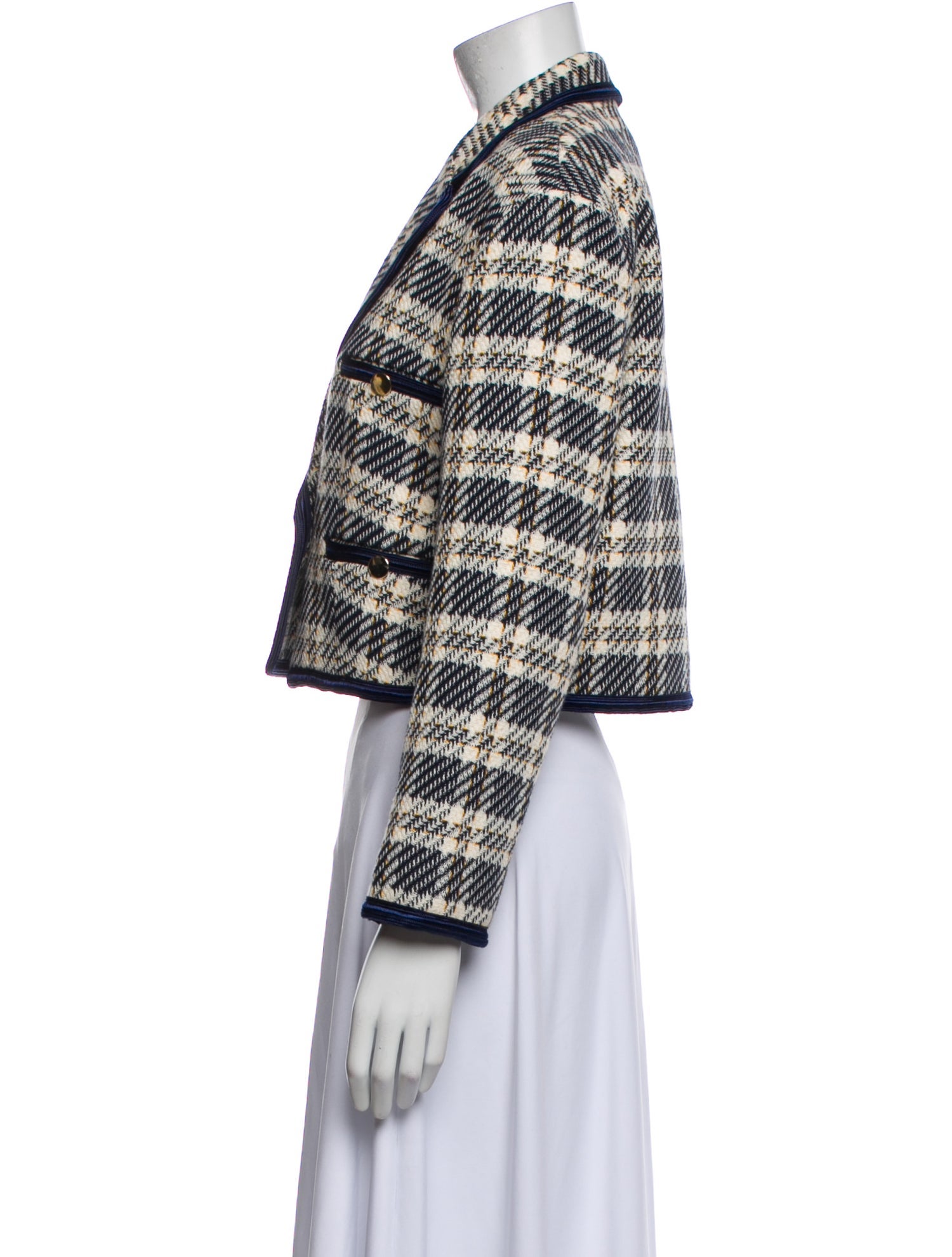 Sandro Tweed Pattern Blazer