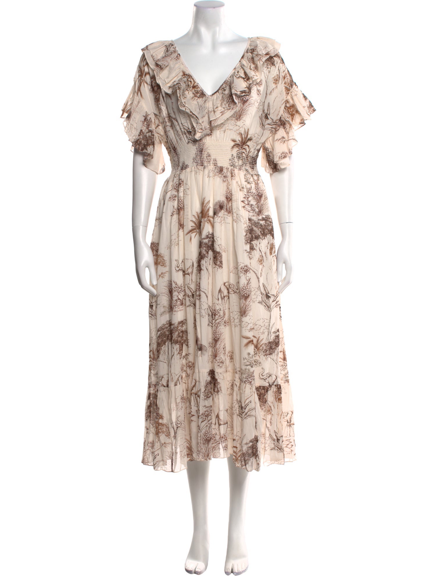 Sandro Floral Print Long Dress w/ Tags