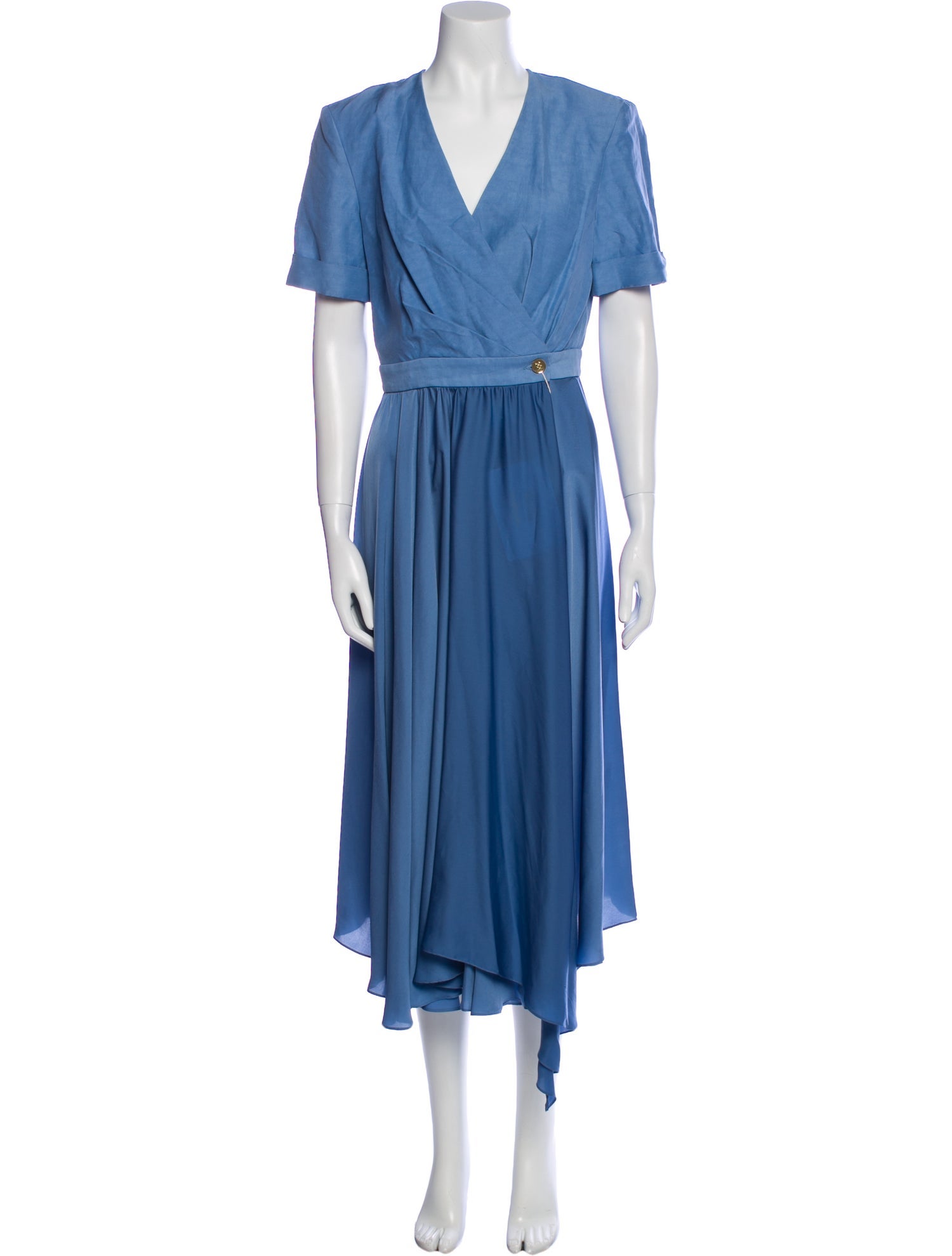 Sandro V-Neck Long Dress