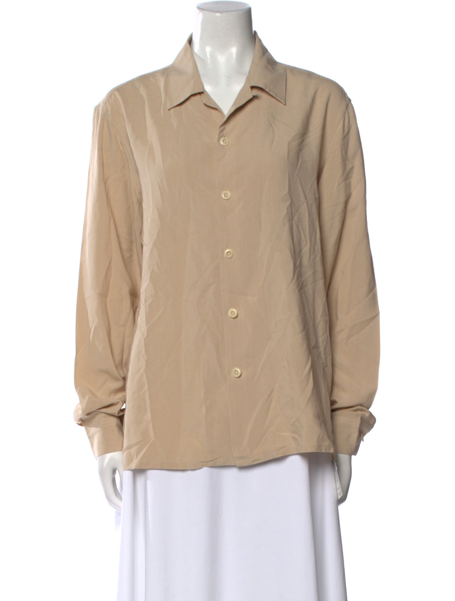 Sandro Long Sleeve Button-Up Top