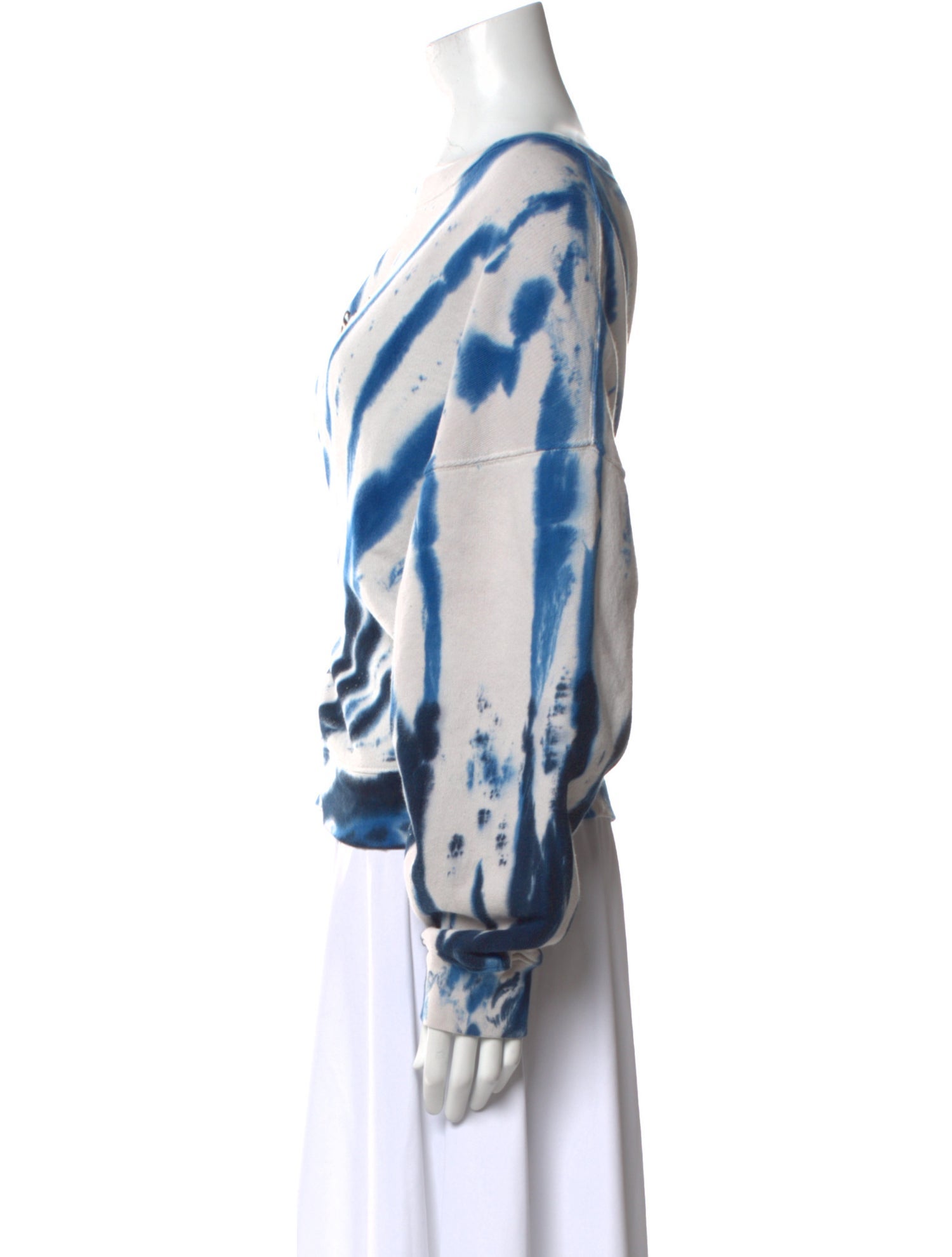 Sandro Tie-Dye Print Bateau Neckline Sweater