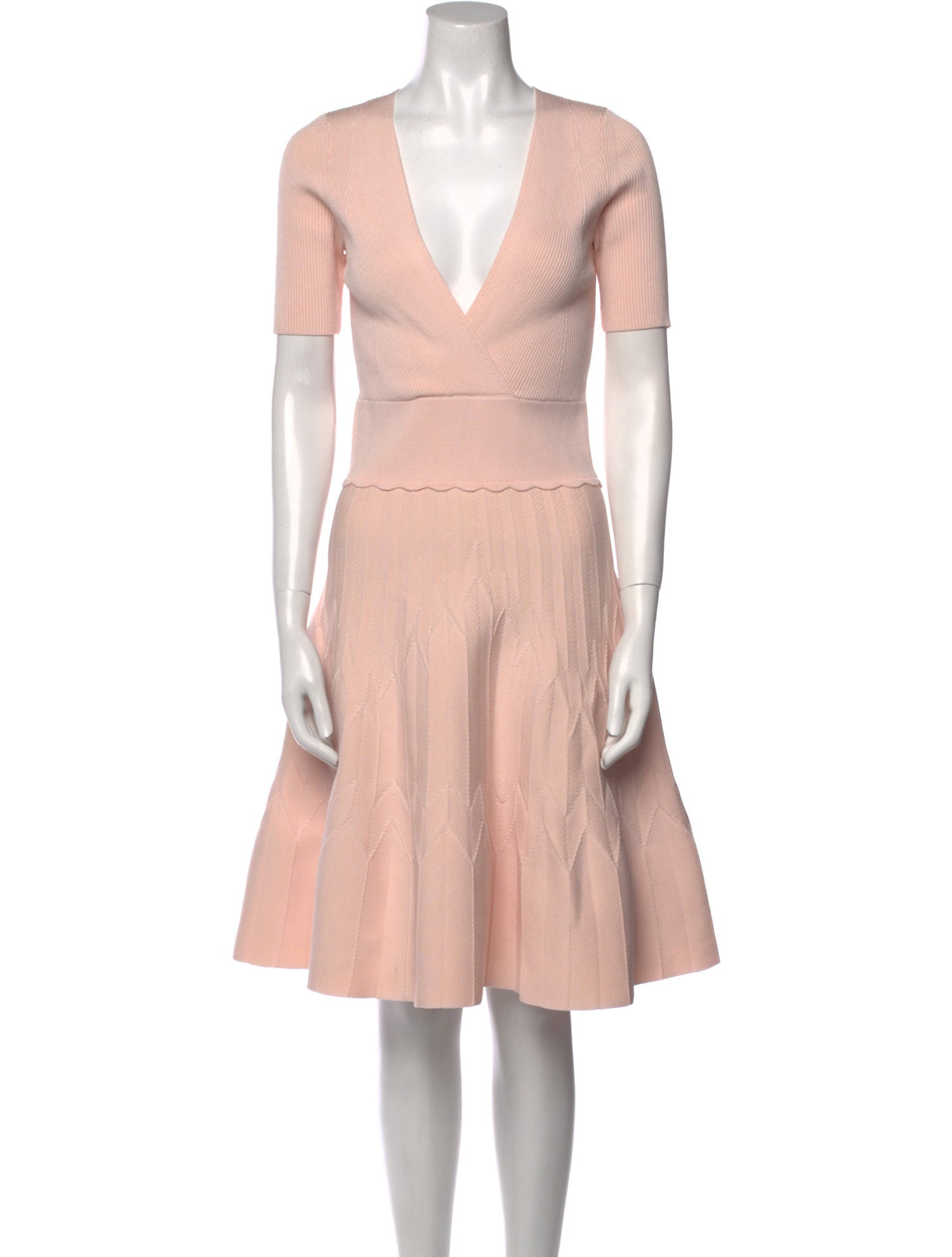 Sandro V-Neck Knee-Length Dress