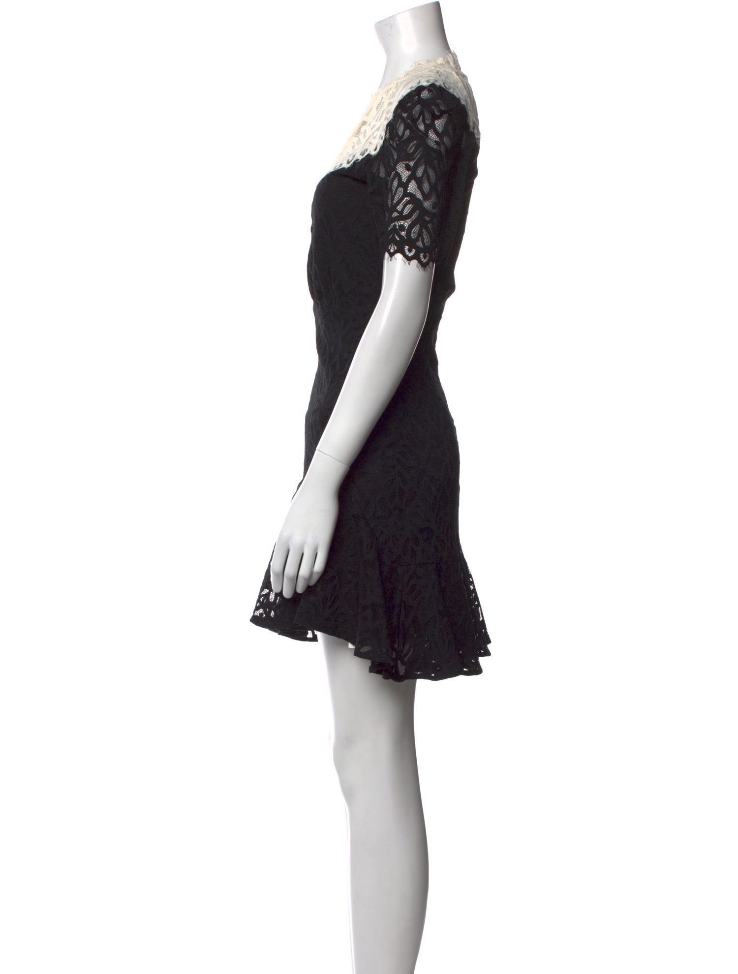 Sandro Lace Pattern Mini Dress