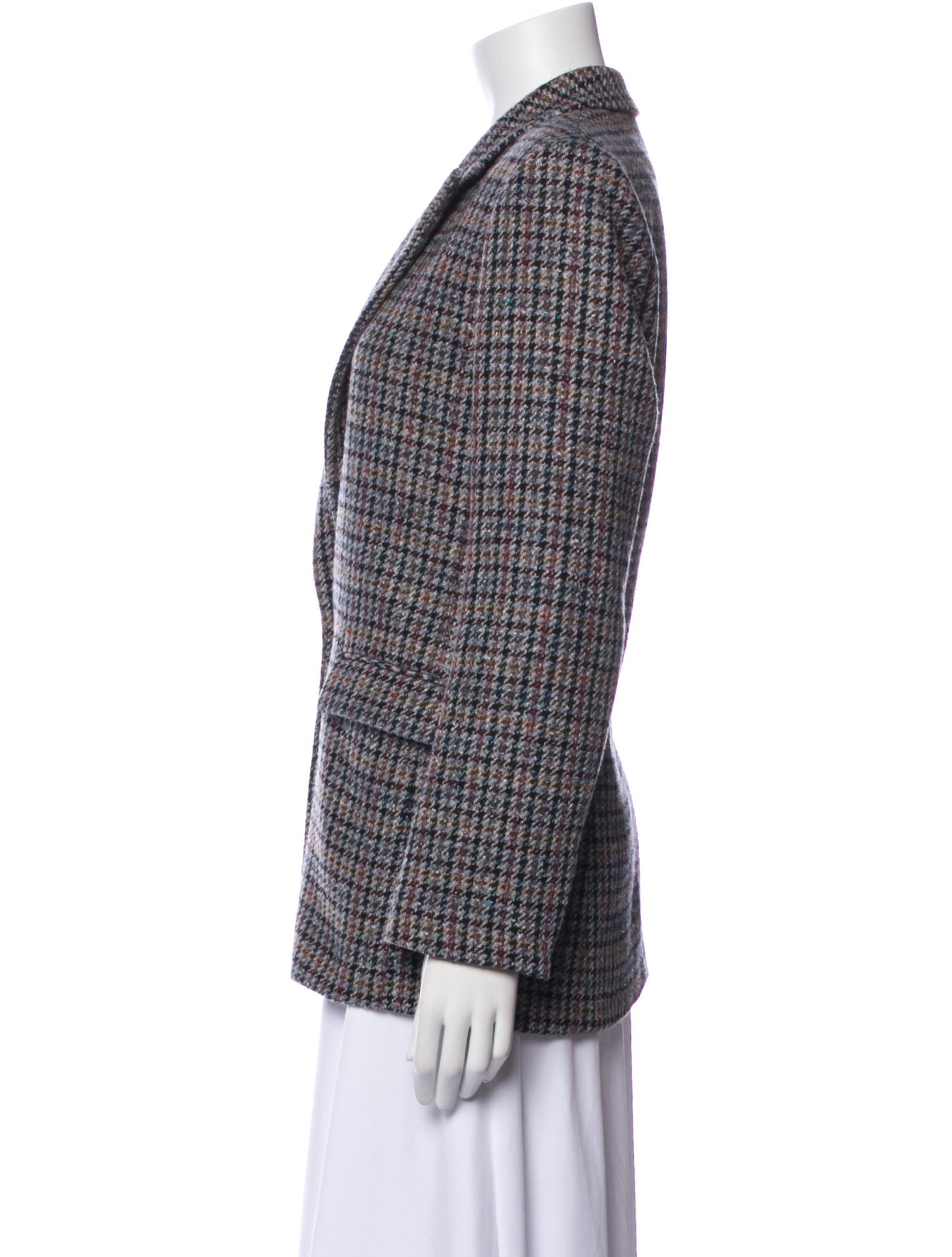 Sandro Plaid Print Blazer