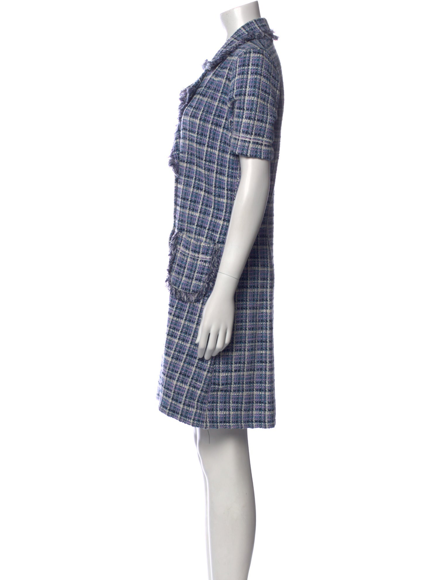Sandro Plaid Print Knee-Length Dress