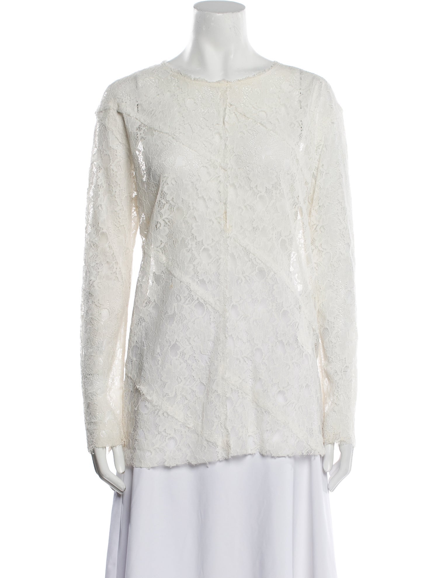 Sandro Crew Neck Long Sleeve Blouse