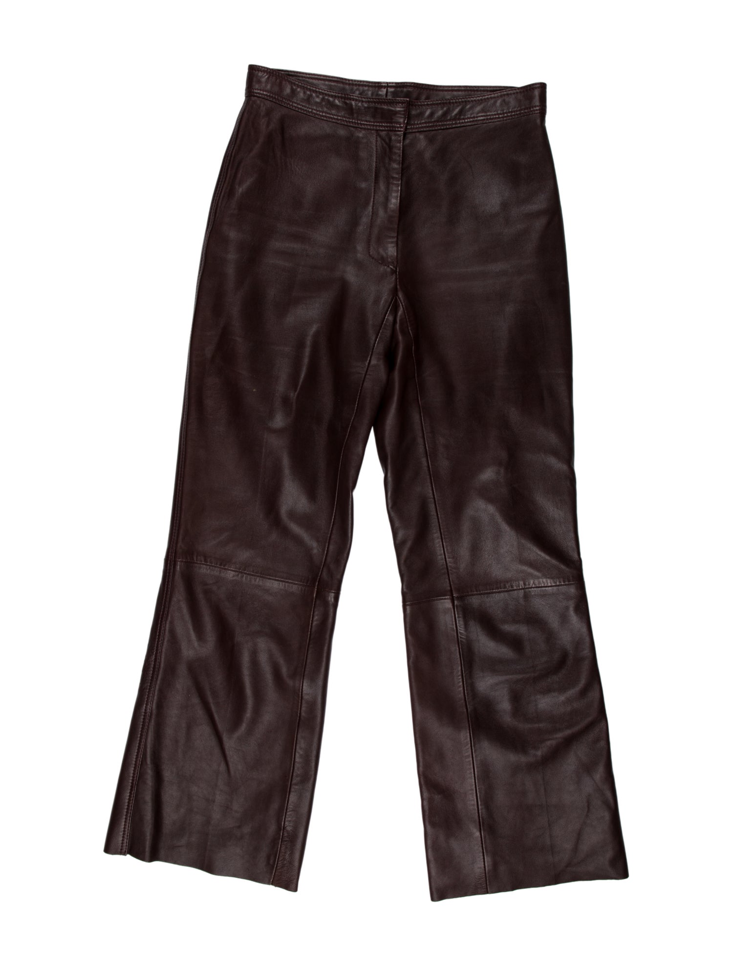Sandro Lamb Leather Wide Leg Pants
