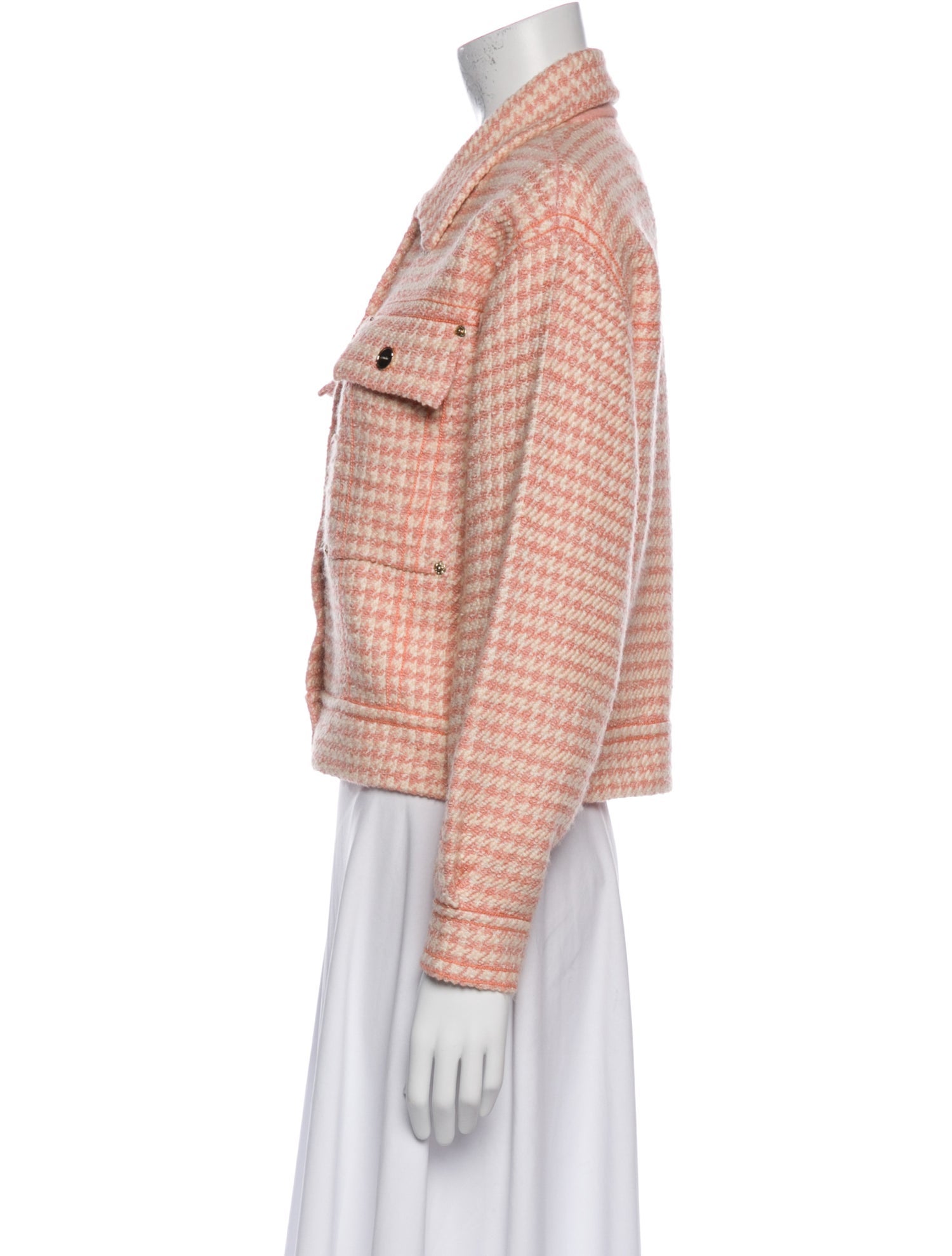 Sandro Plaid Print Jacket