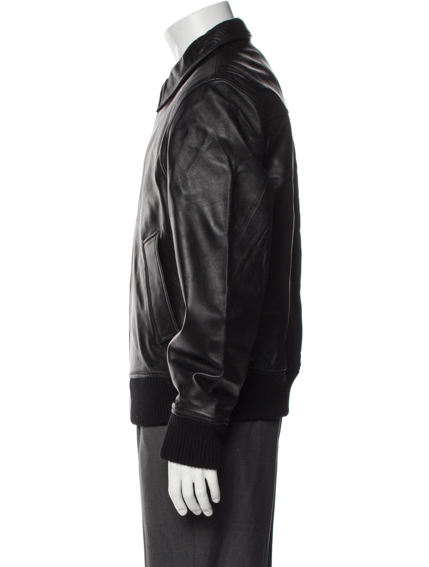Sandro Leather Bomber Jacket