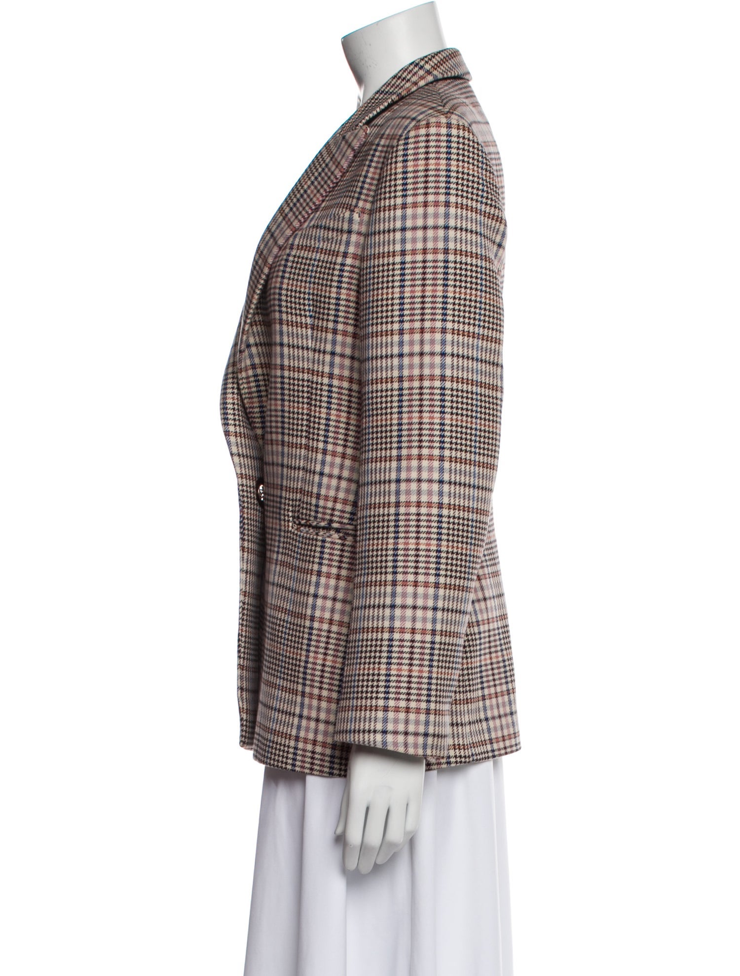 Sandro Plaid Print Blazer