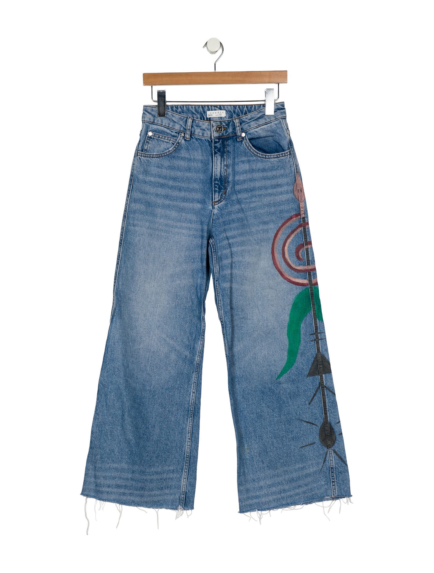 Sandro High-Rise Wide Leg Jeans