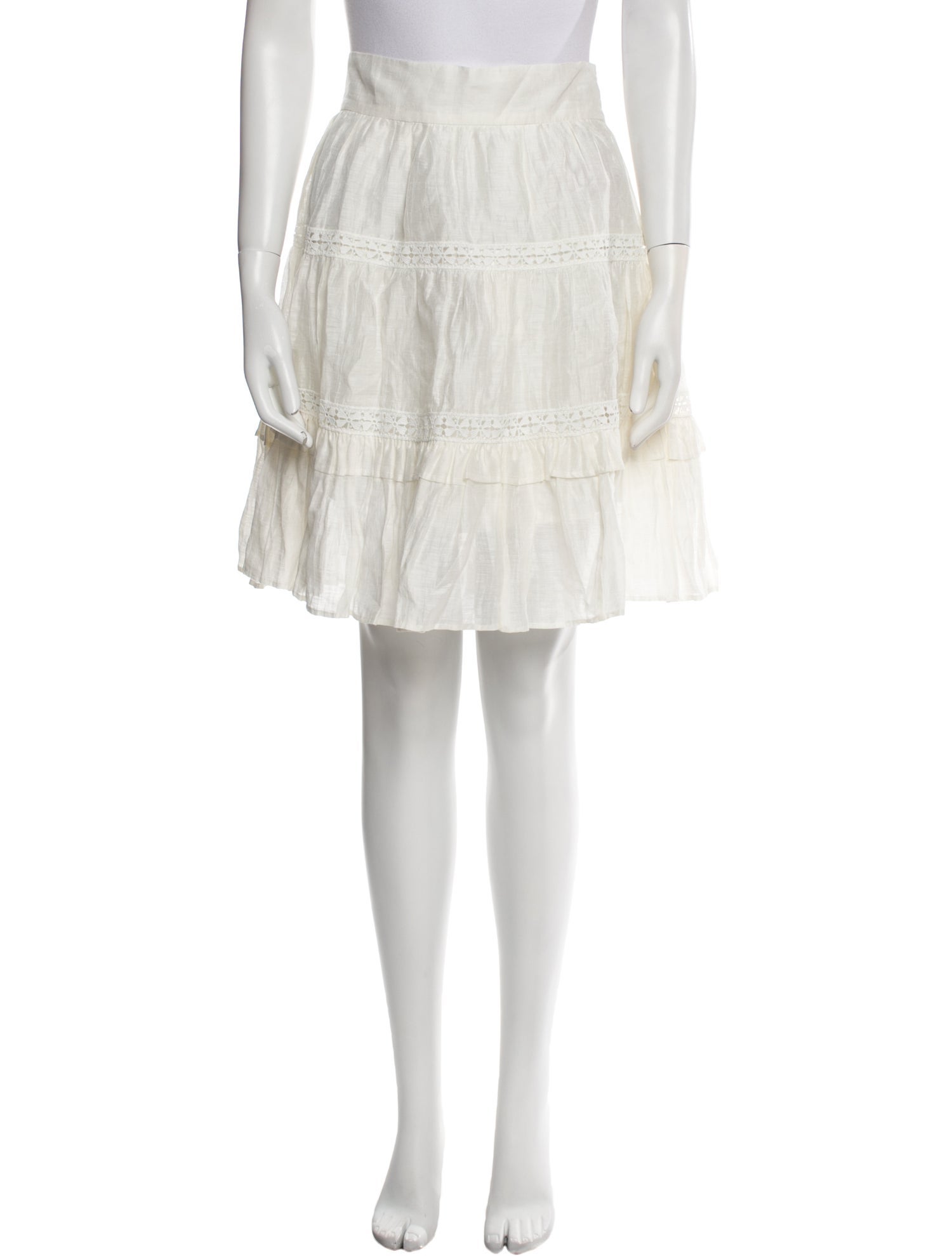 Sandro Linen Knee-Length Skirt