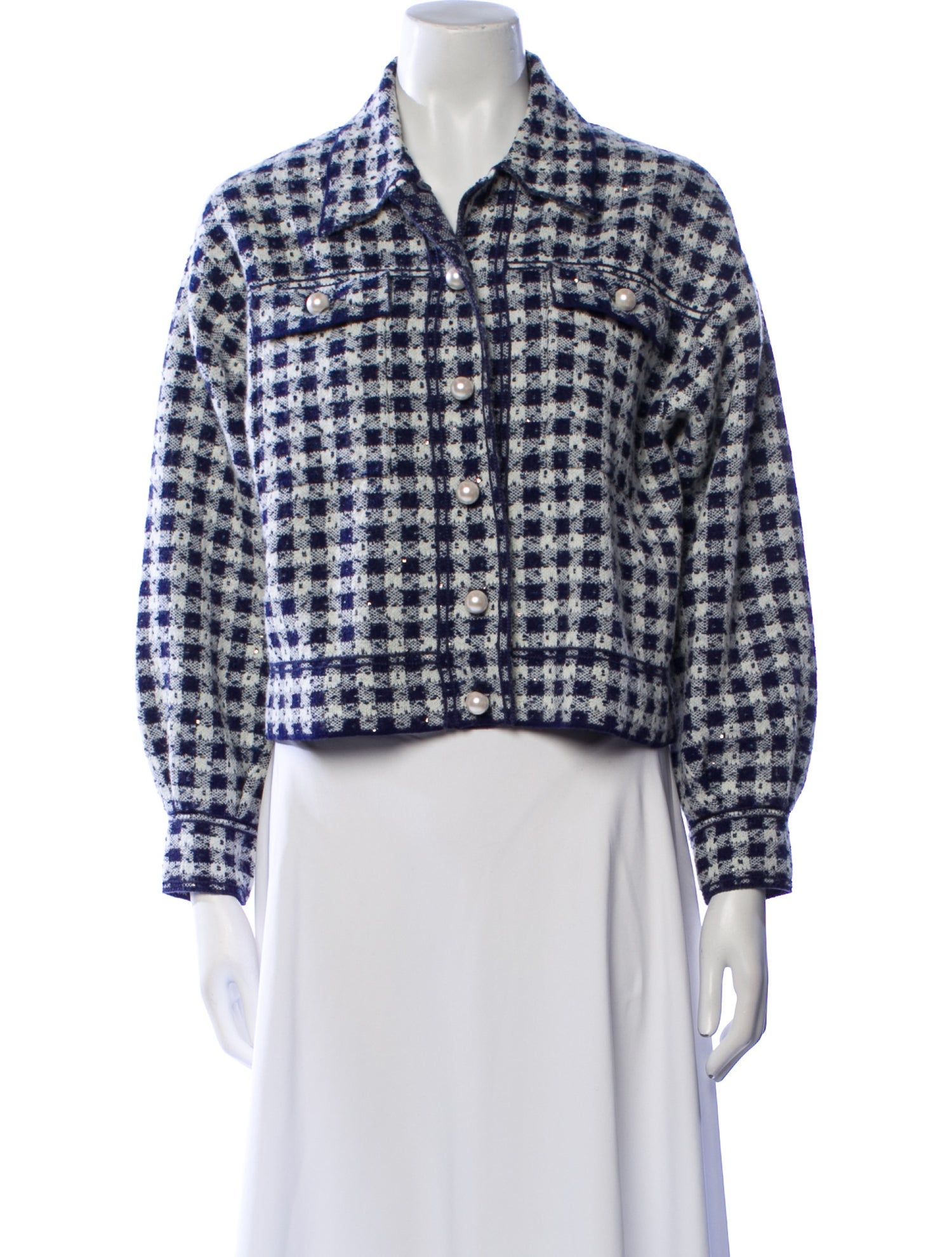 Sandro Plaid Print Blazer