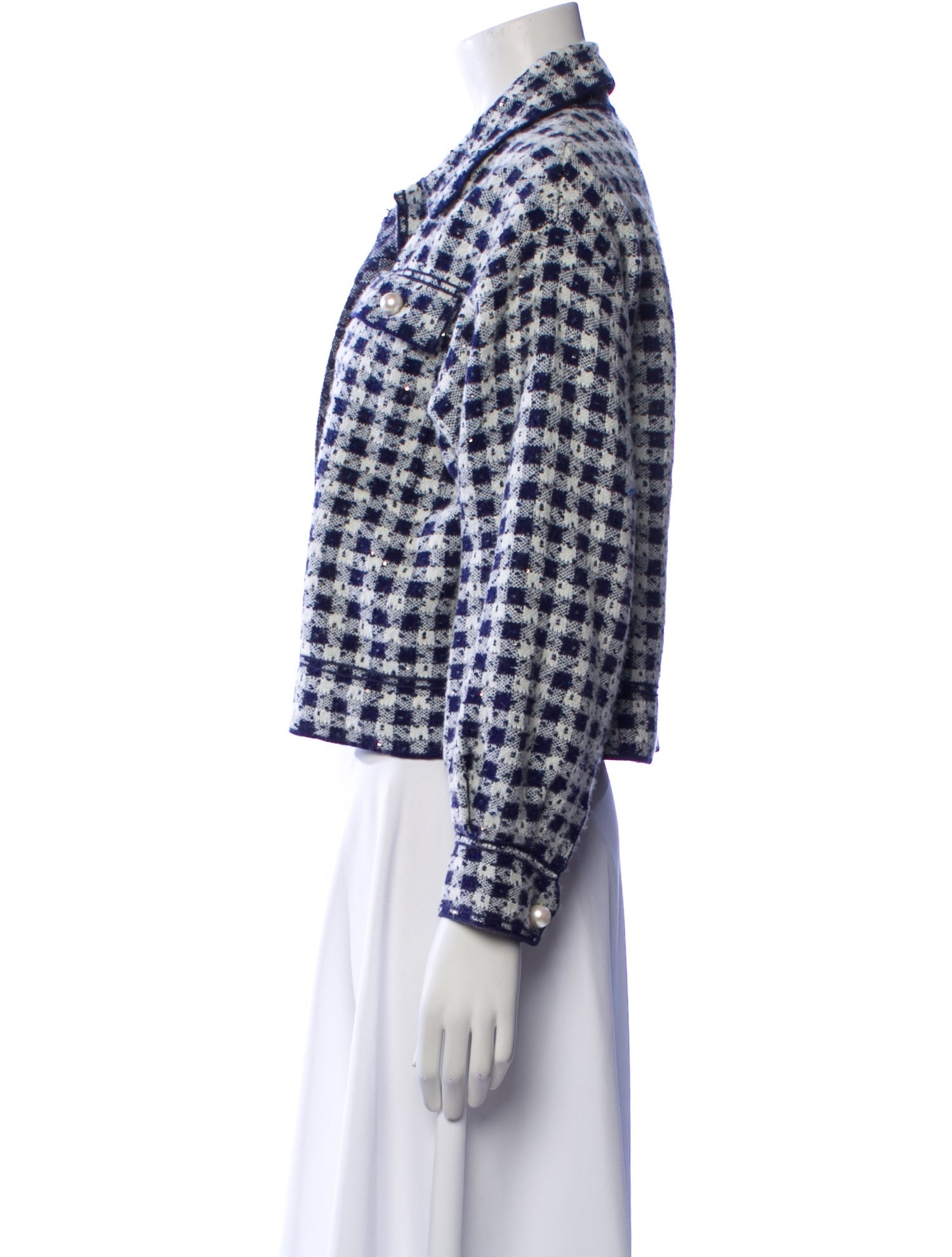 Sandro Plaid Print Blazer