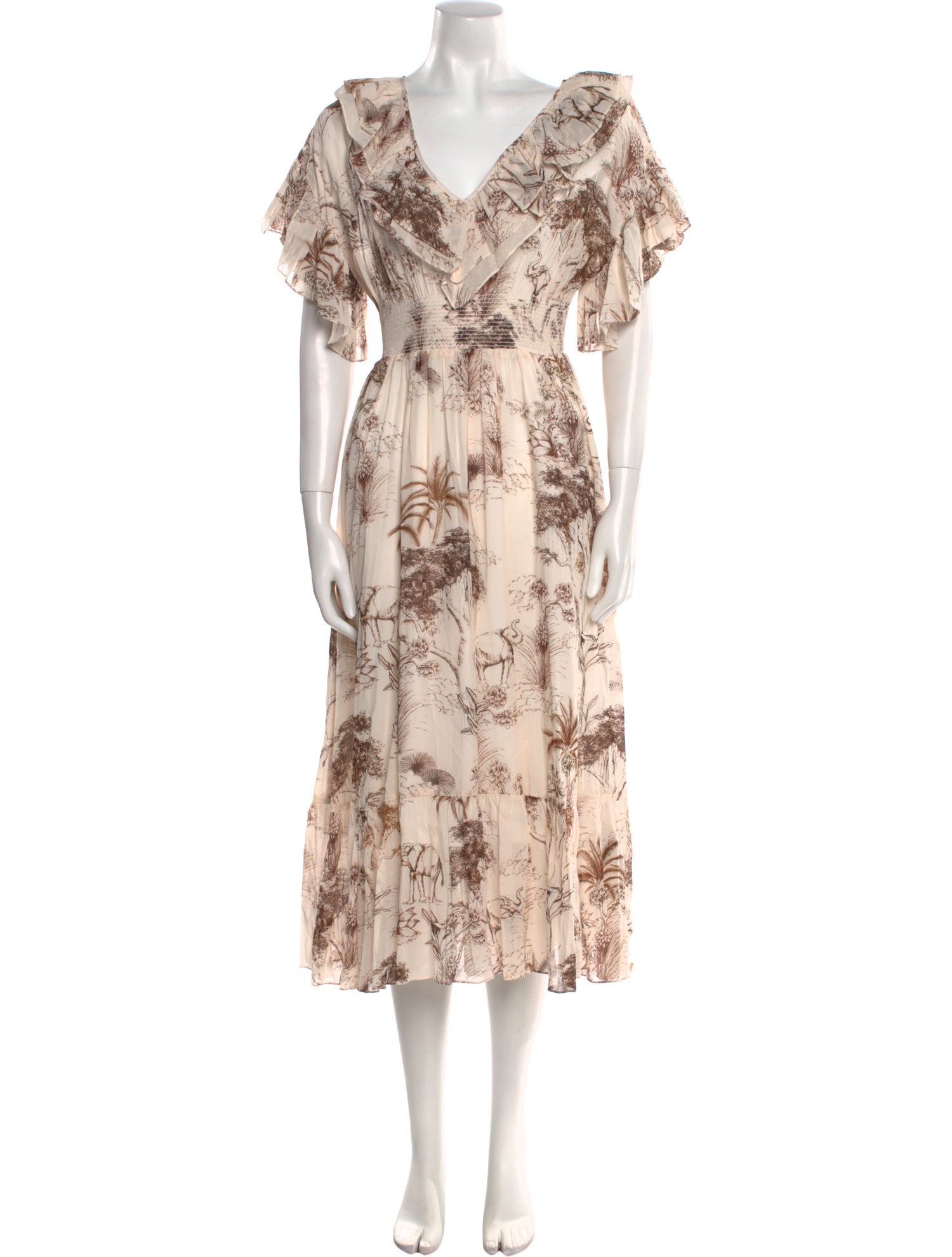 Sandro Floral Print Long Dress w/ Tags